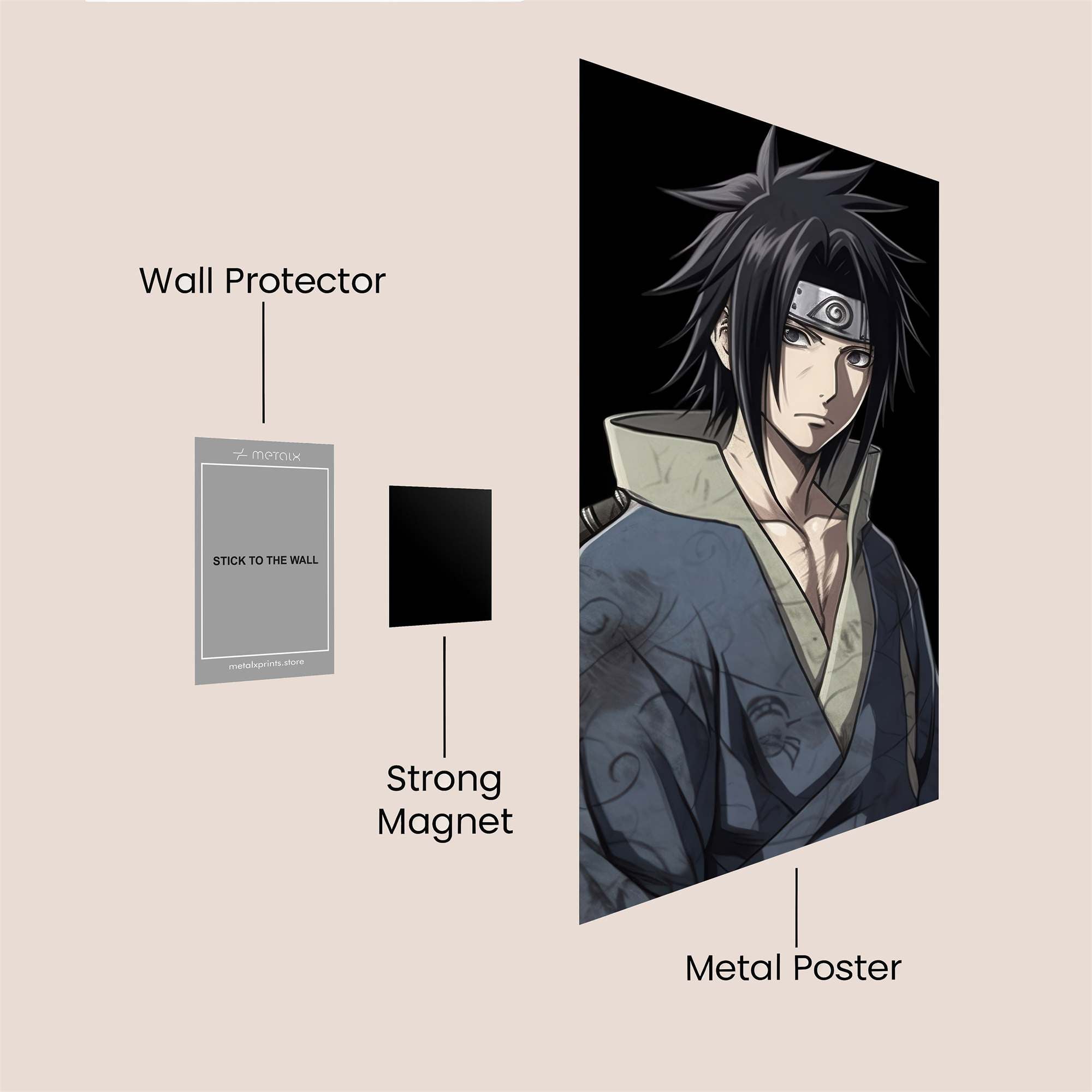 Sasuke Somber Safe Wall Magnetic / M