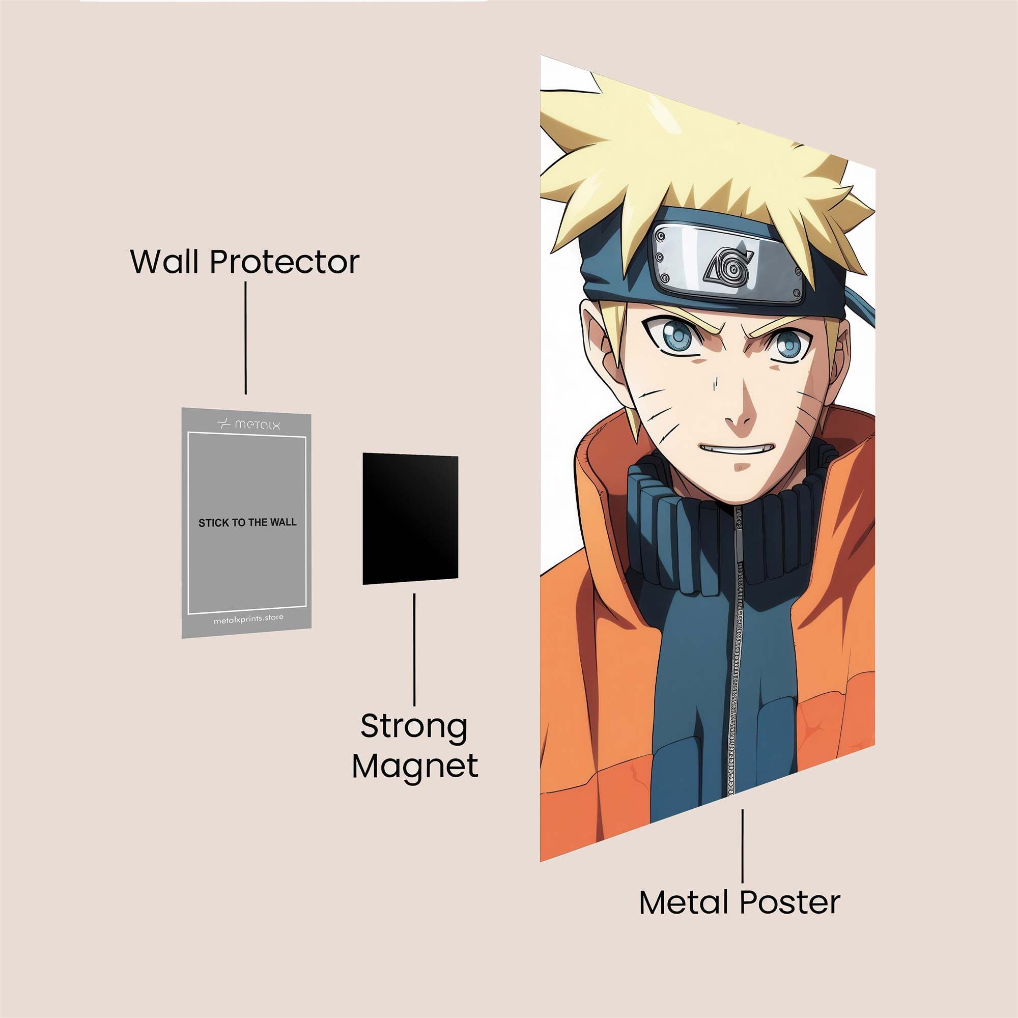 Naruto Spirited Safe Wall Magnetic / M