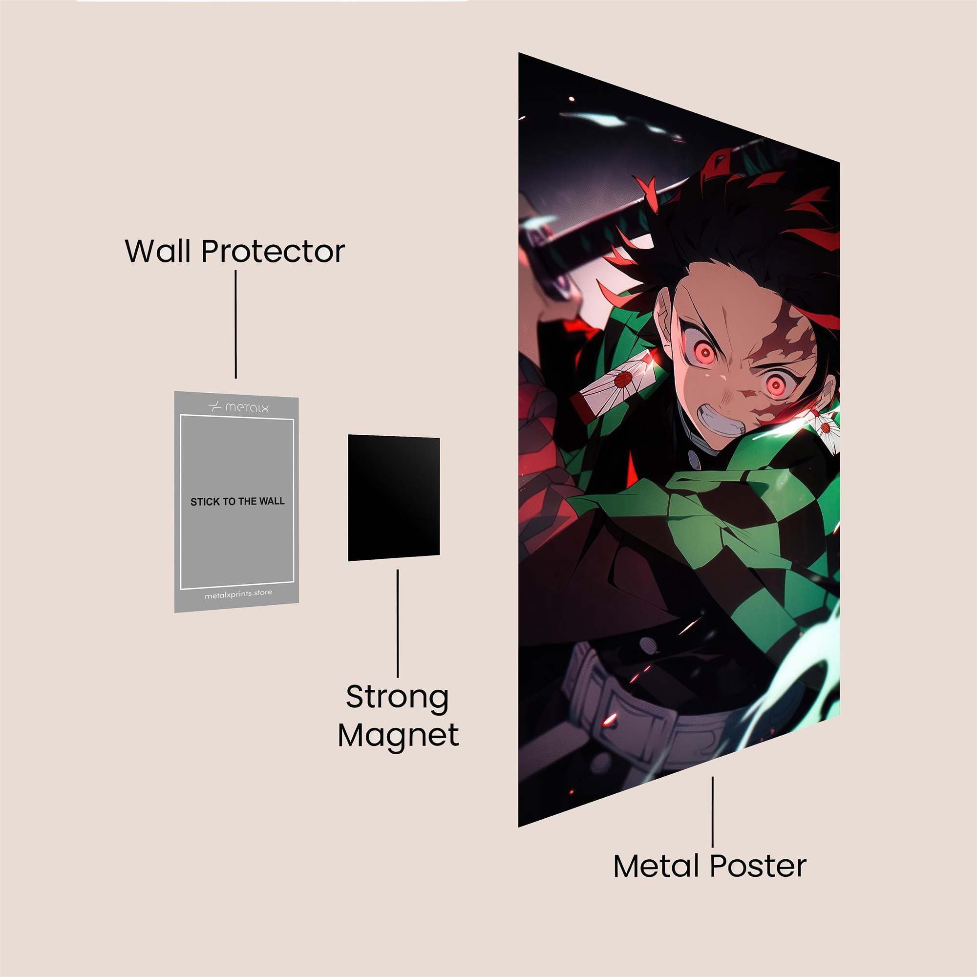 Tanjiro Unleashed Safe Wall Magnetic / M