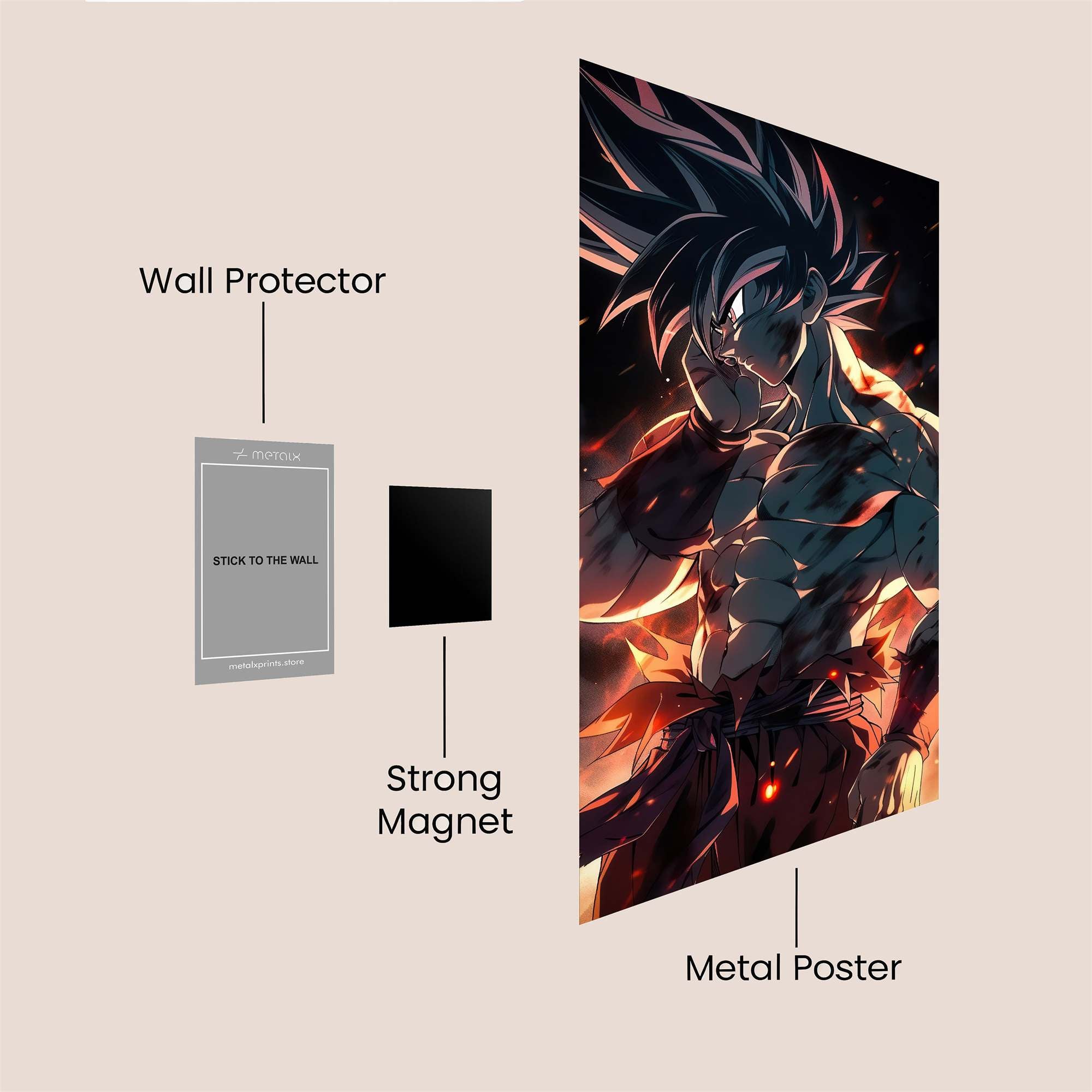 Goku Inferno Safe Wall Magnetic / M