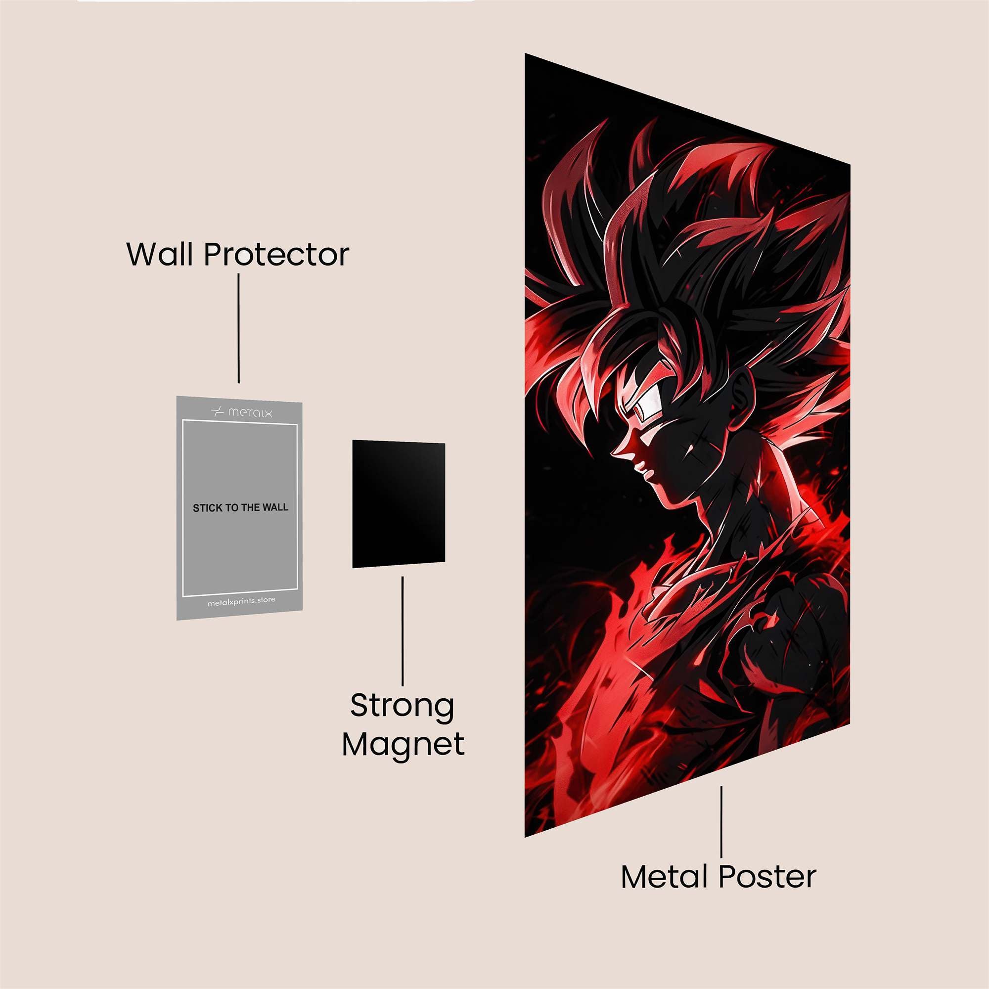 Goku Inferno Safe Wall Magnetic / M