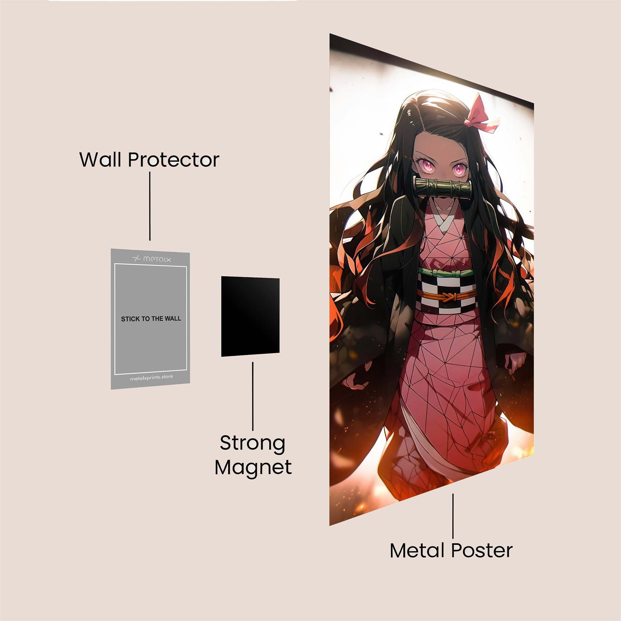 Nezuko Fierce Safe Wall Magnetic / M