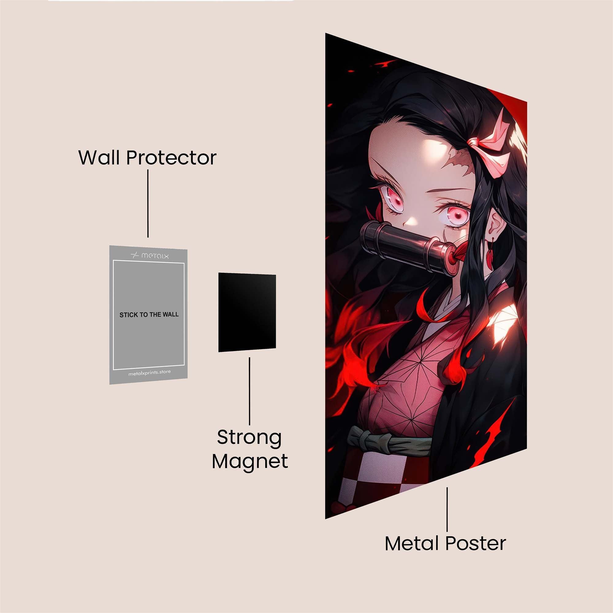 Nezuko Fierce Safe Wall Magnetic / M
