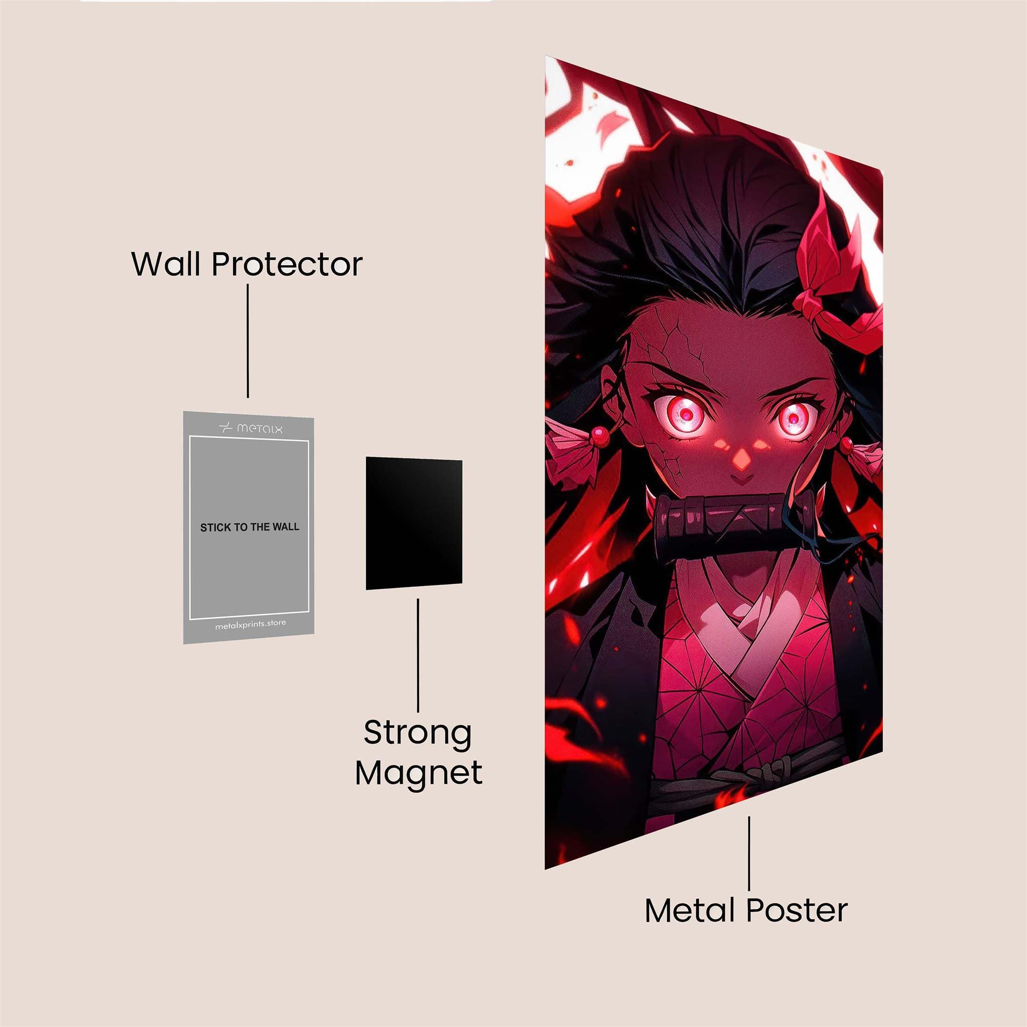 Nezuko Inferno Safe Wall Magnetic / M