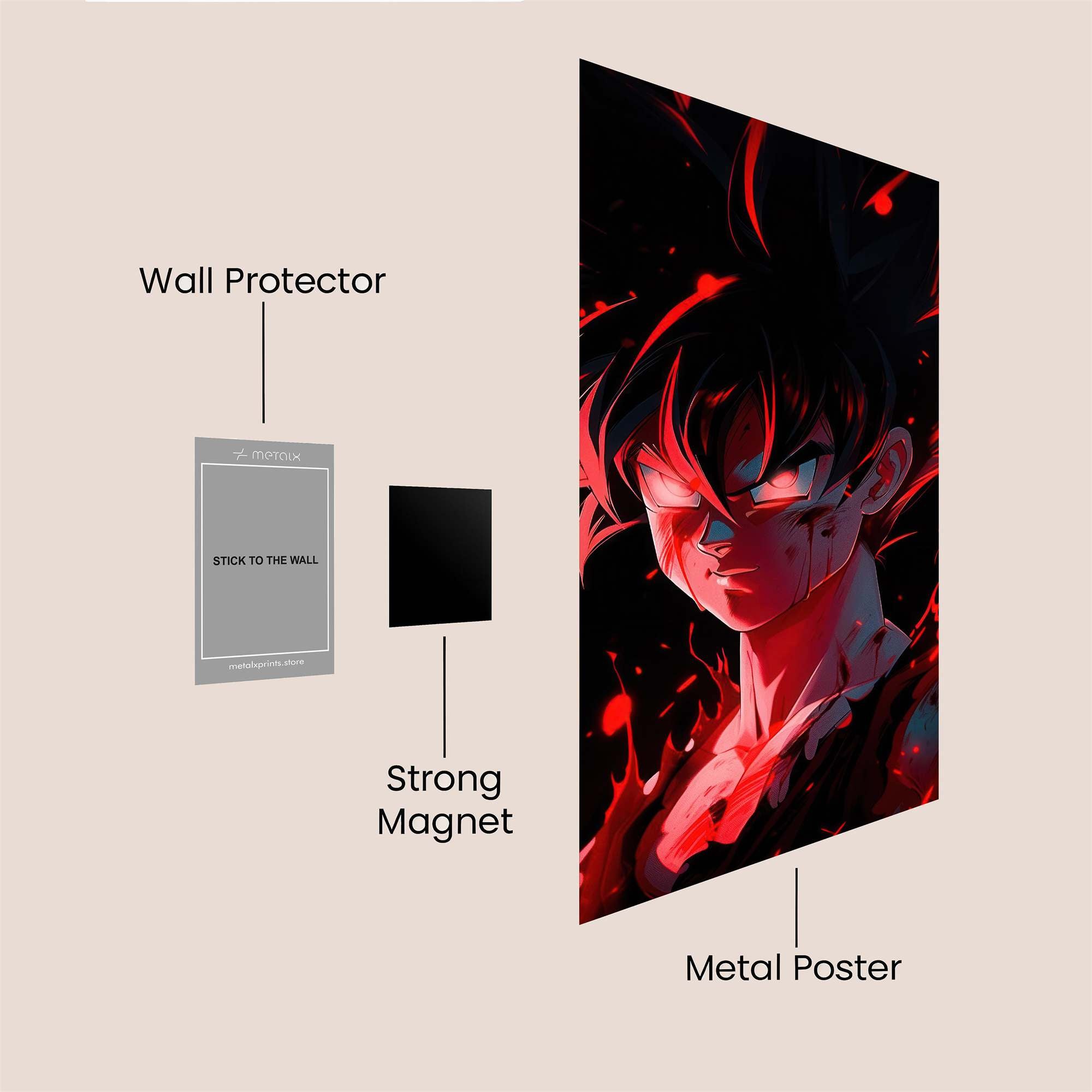 Goku Wrath Safe Wall Magnetic / M