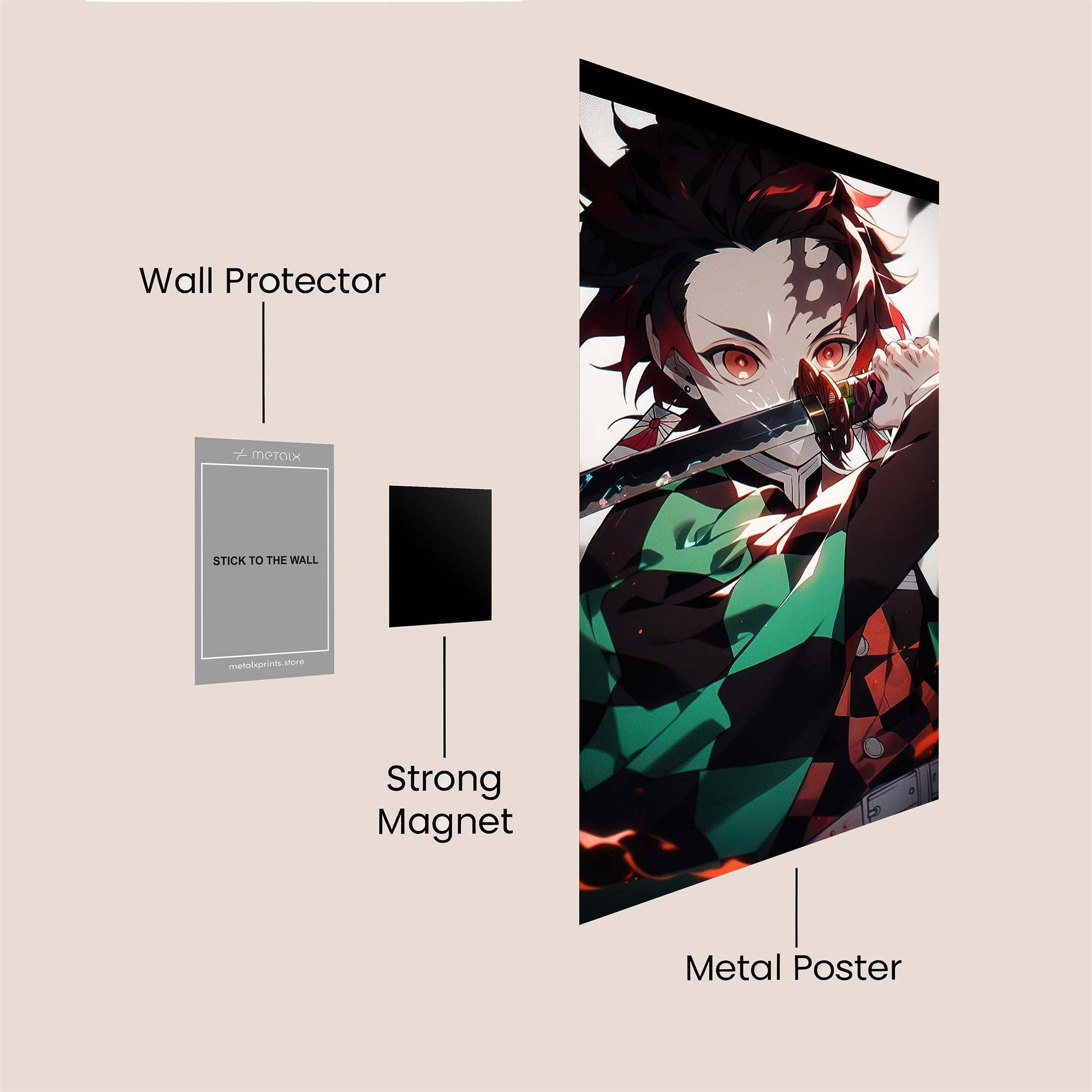 Tanjiro Fierce Safe Wall Magnetic / M
