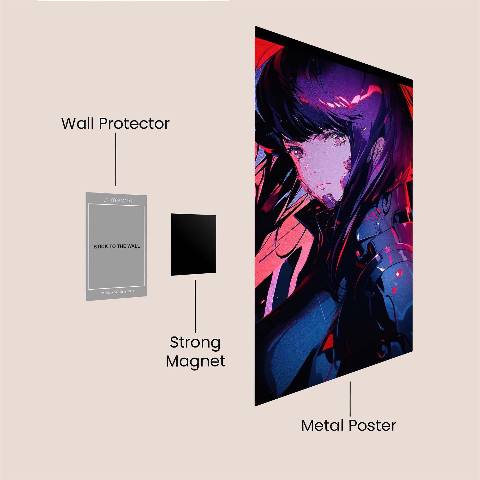 Motoko Serenity Safe Wall Magnetic / M