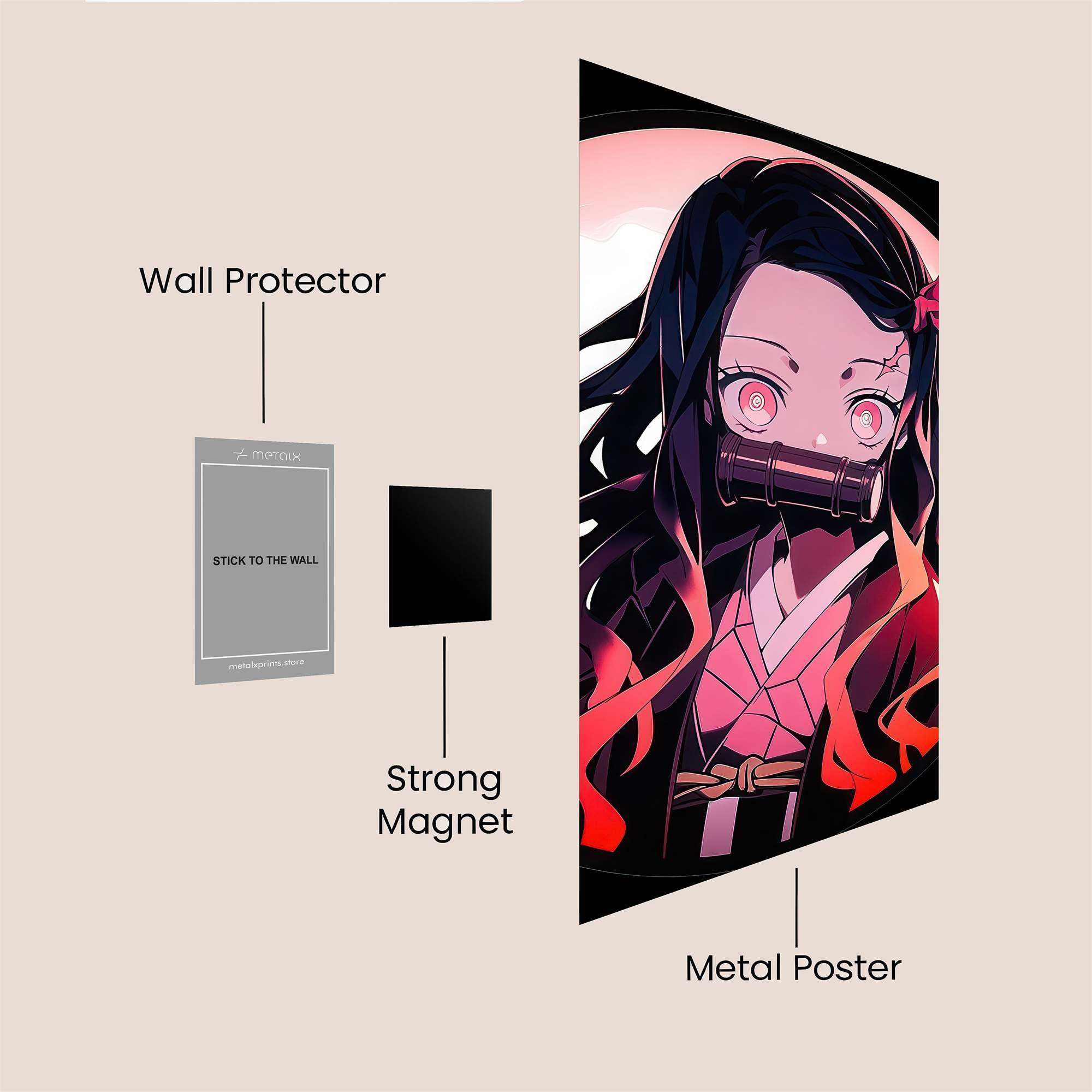 Nezuko Radiant Safe Wall Magnetic / M