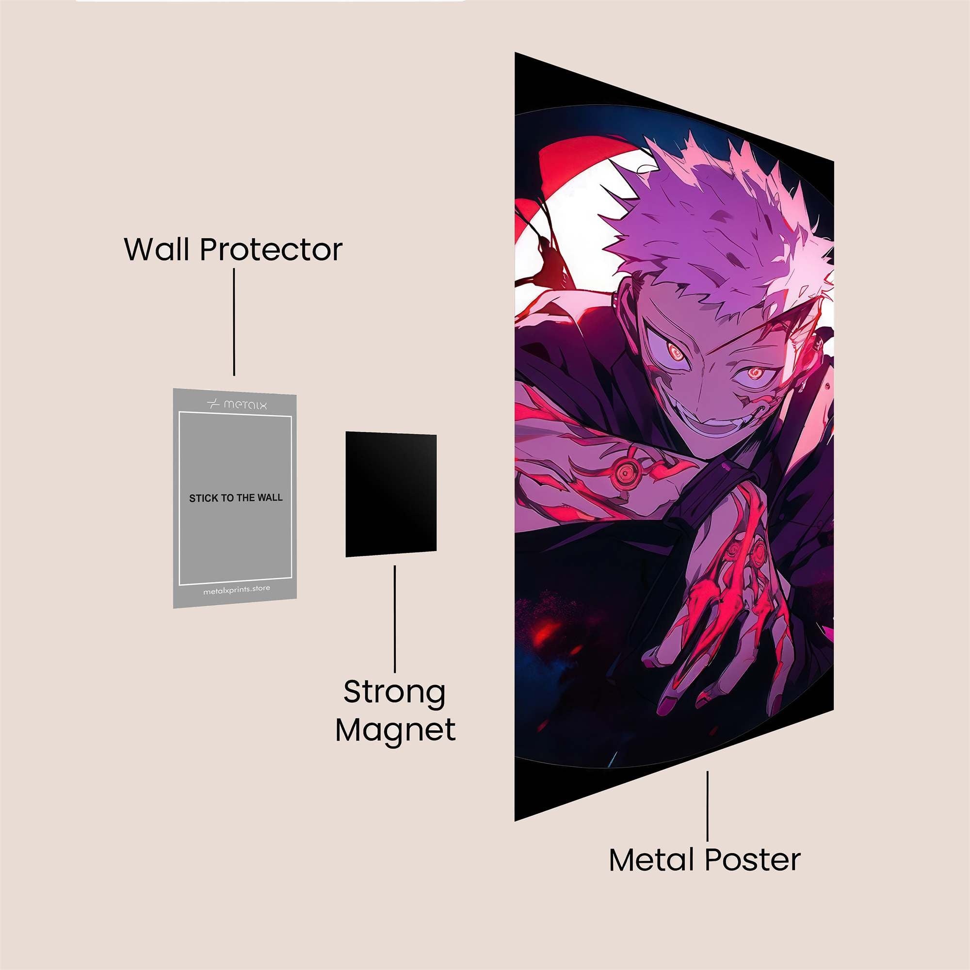 Sukuna Sinister Safe Wall Magnetic / M