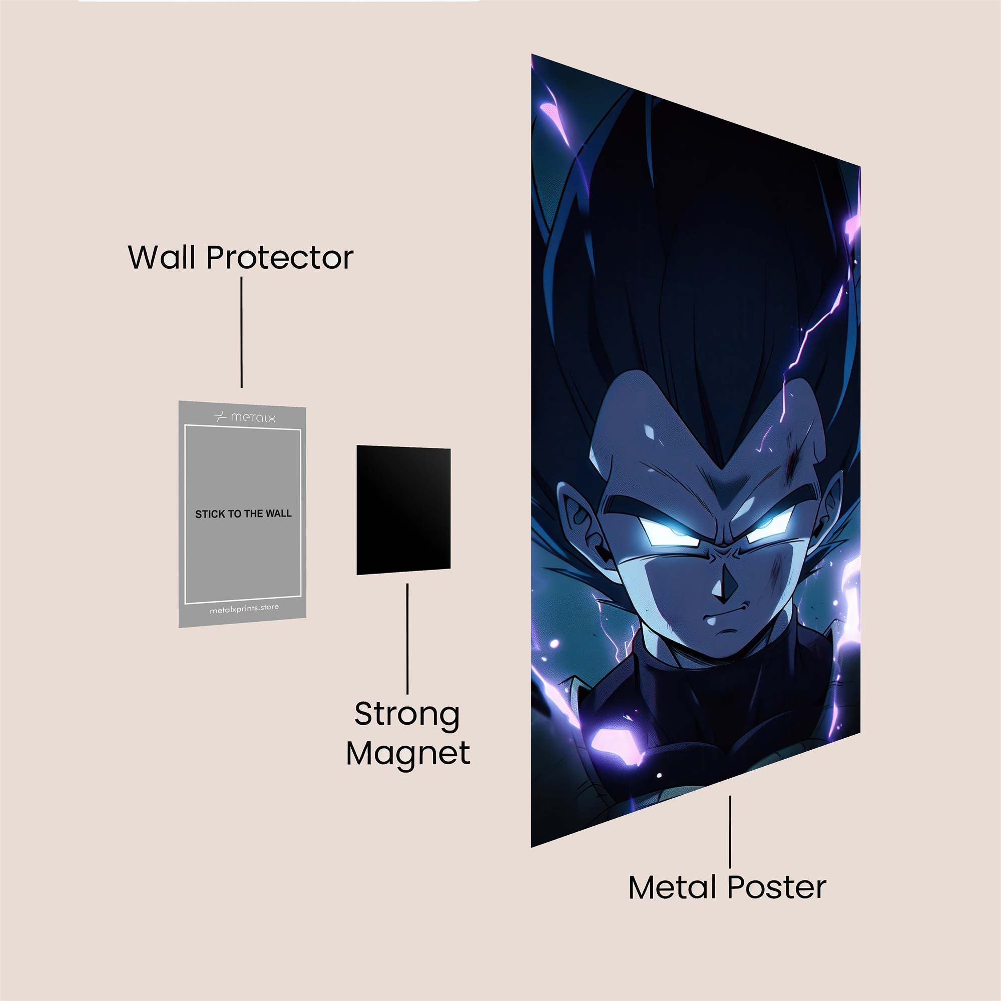 Vegeta Thunderous Safe Wall Magnetic / M