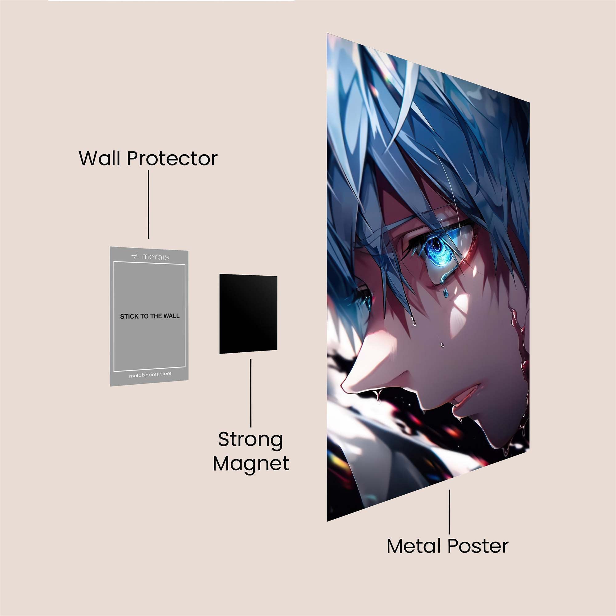 Sorrowful Gaze Safe Wall Magnetic / M