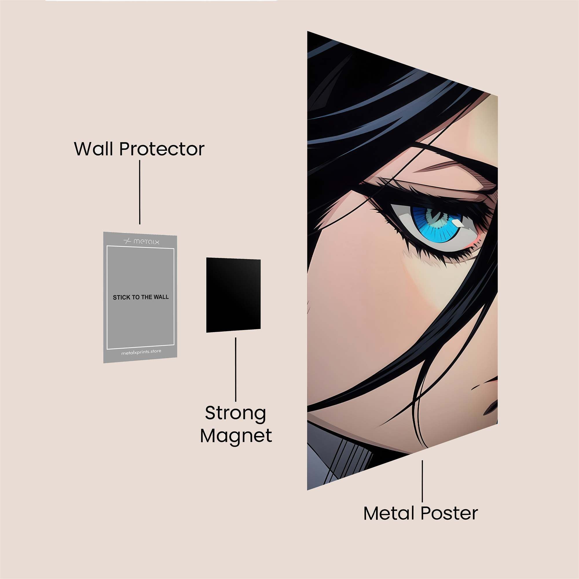 Raven Gaze Safe Wall Magnetic / M
