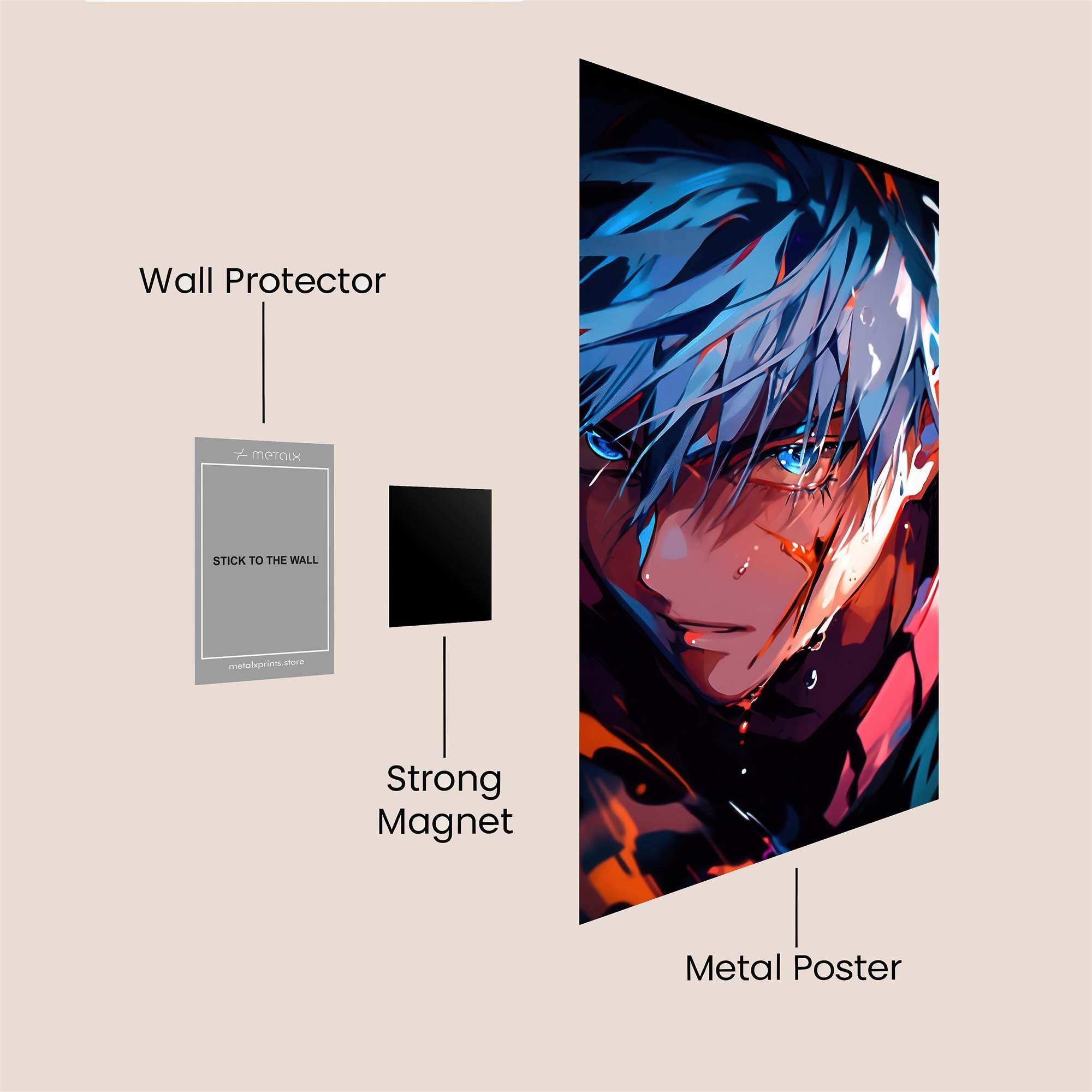 Jujutsu Melancholy Safe Wall Magnetic / M