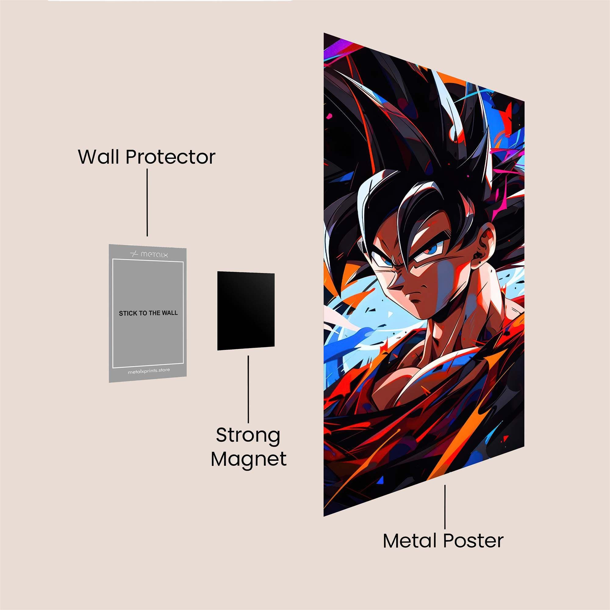 Goku Vibrant Safe Wall Magnetic / M