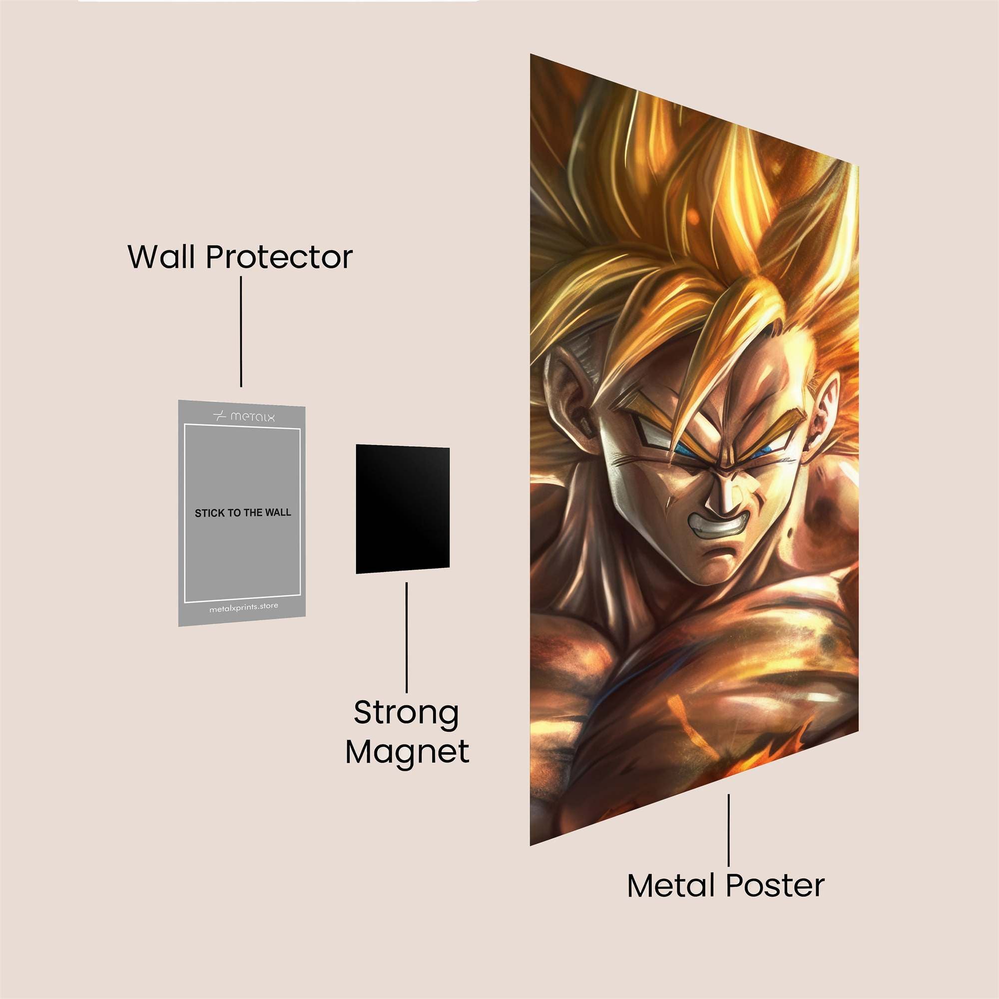 Goku Vibrant Safe Wall Magnetic / M