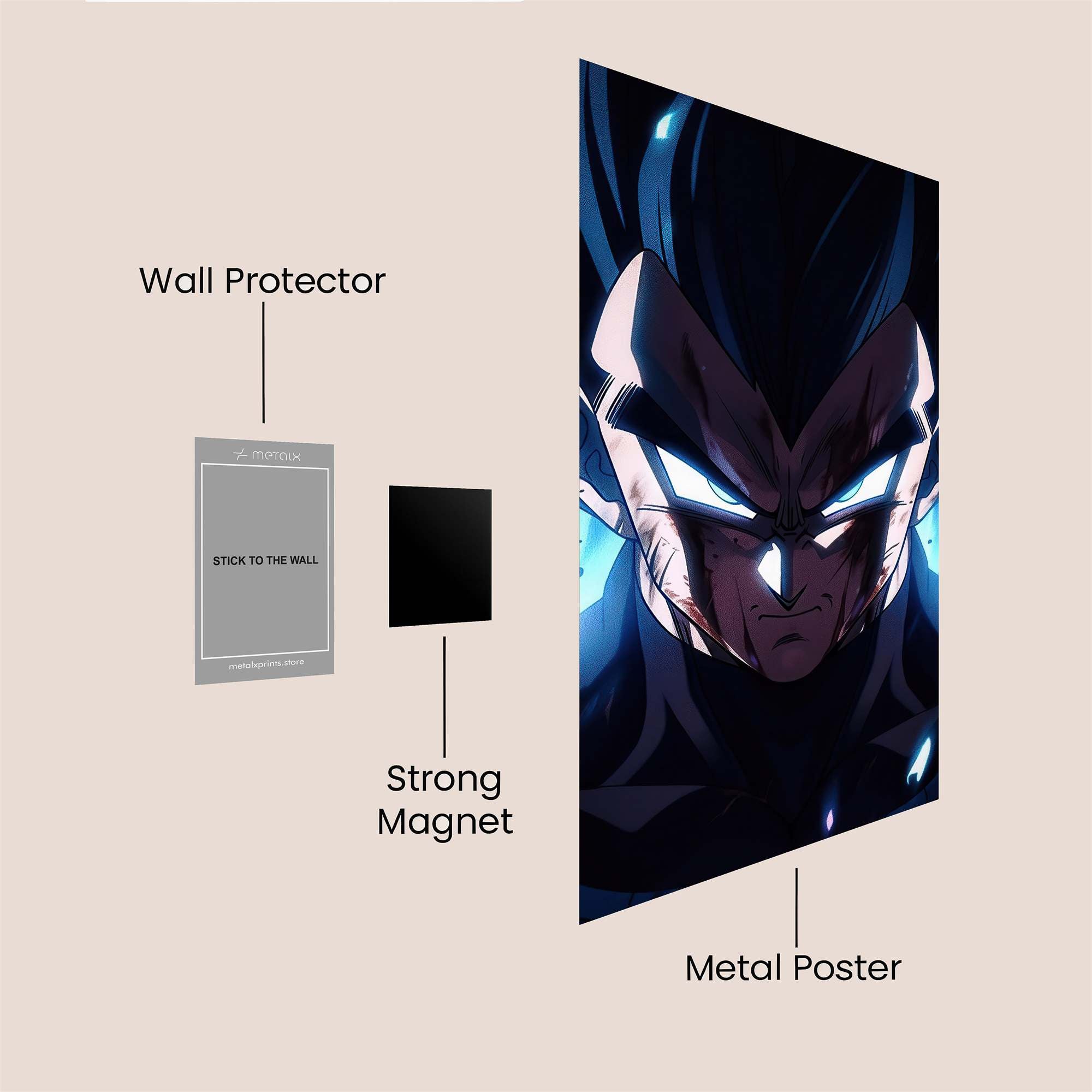 Vegeta Vengeful Safe Wall Magnetic / M