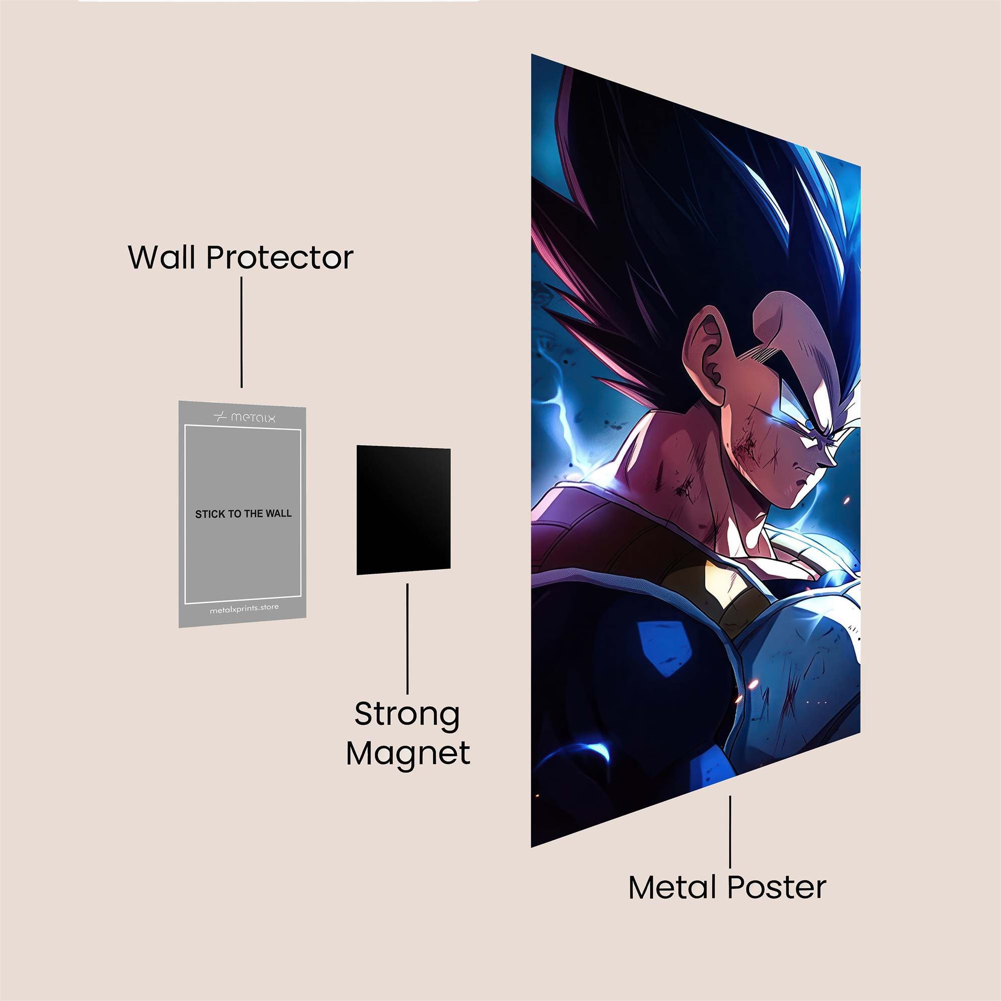 Vegeta Valiant Safe Wall Magnetic / M