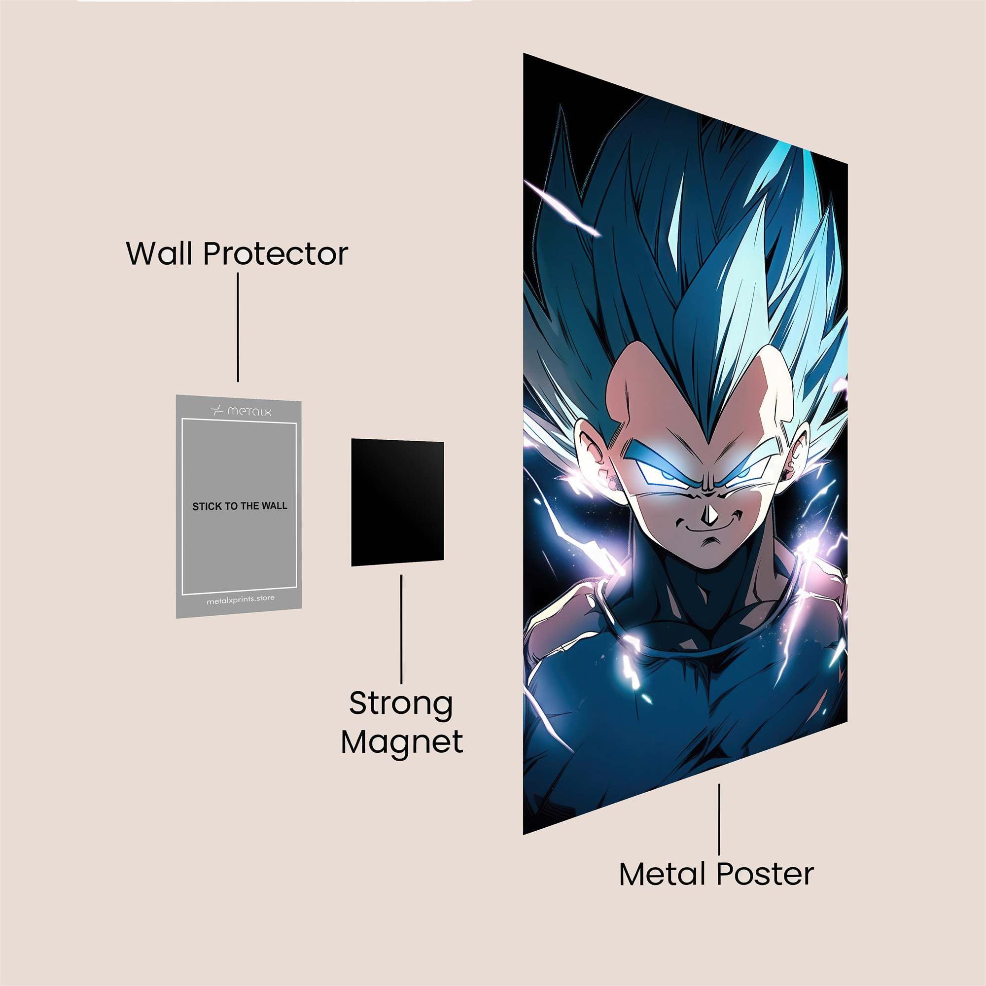 Vegeta Valiant Safe Wall Magnetic / M