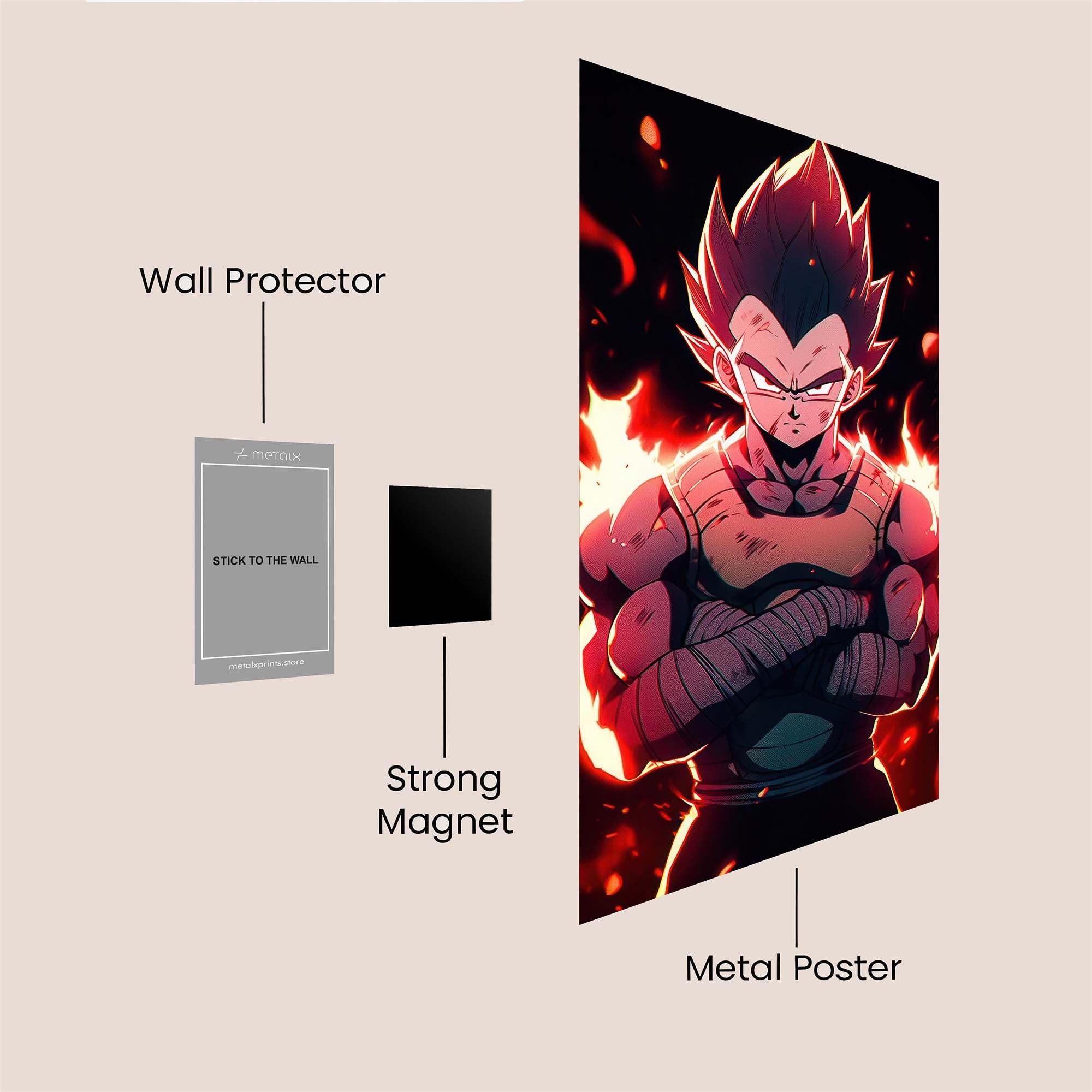 Vegeta Fierce Safe Wall Magnetic / M