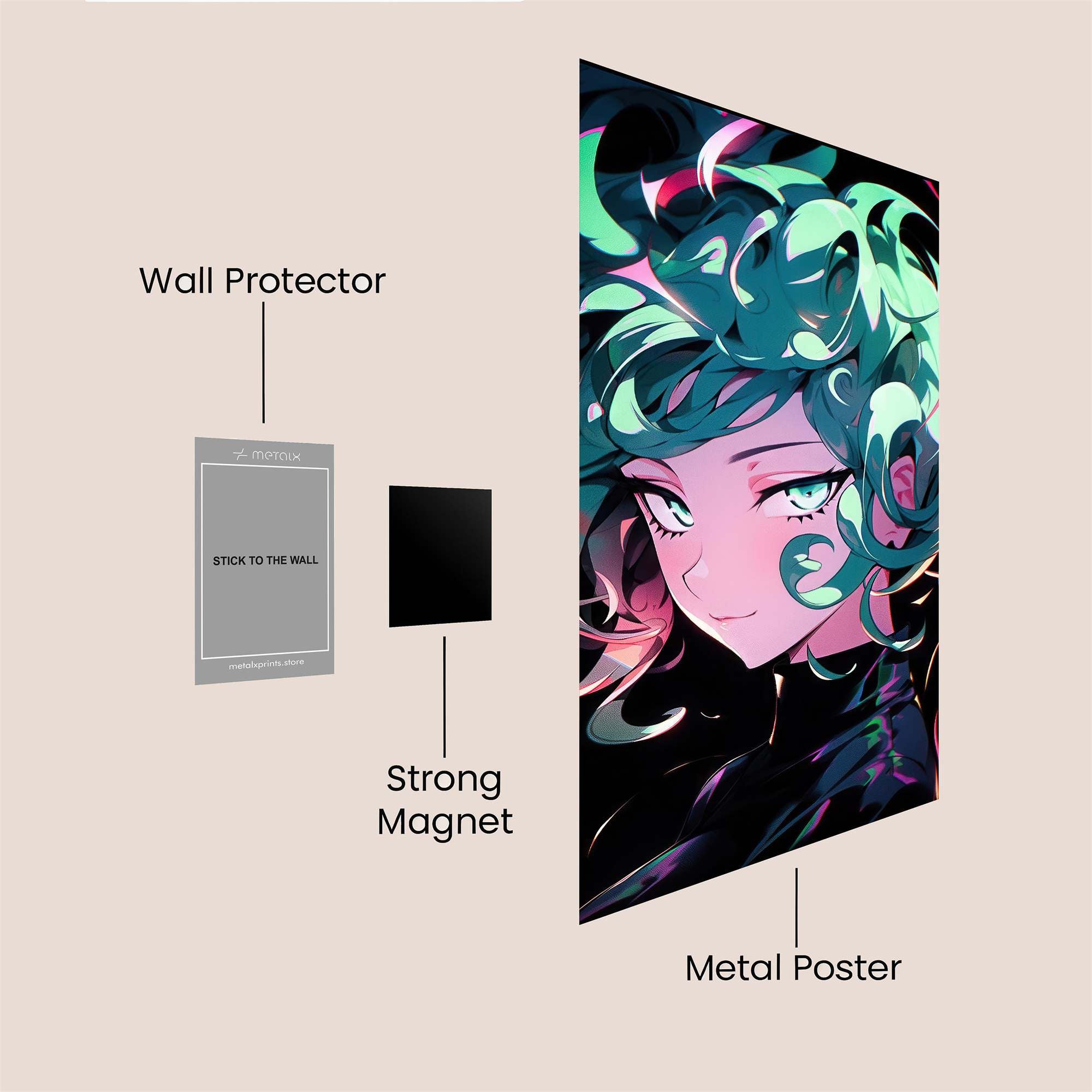 Neon Whimsy Safe Wall Magnetic / M