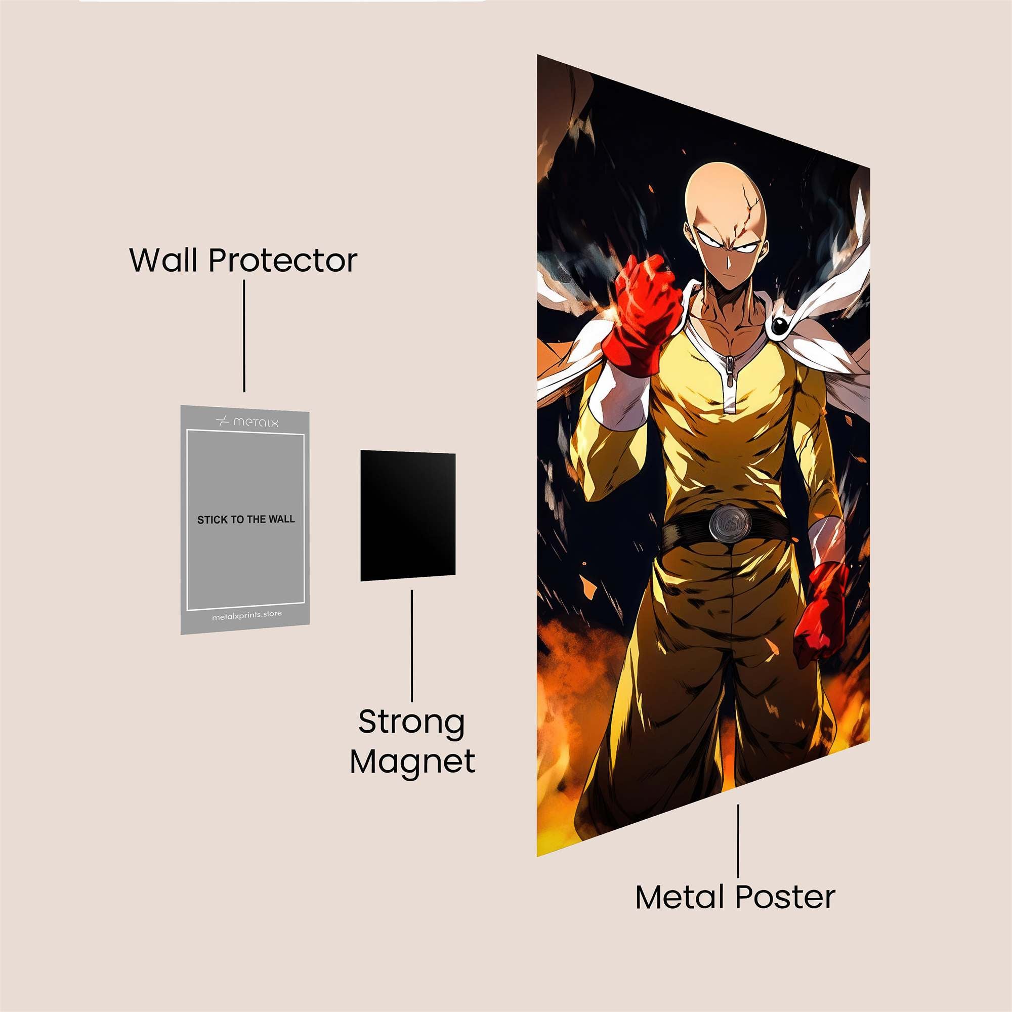 Saitama Fierce Safe Wall Magnetic / M