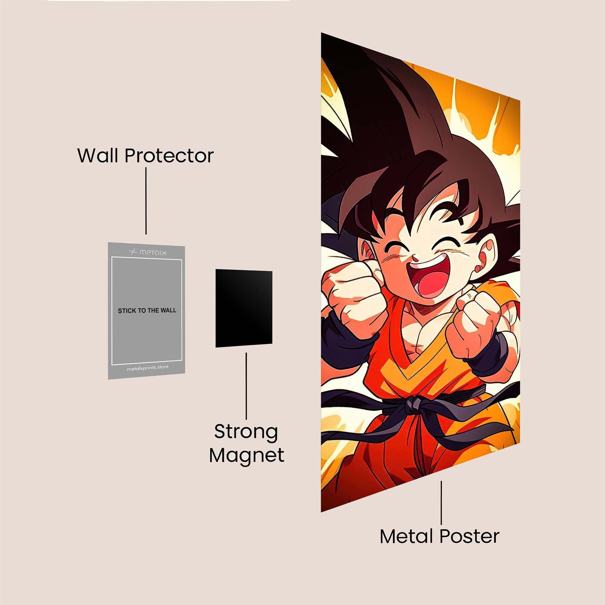Goku Gleeful Safe Wall Magnetic / M