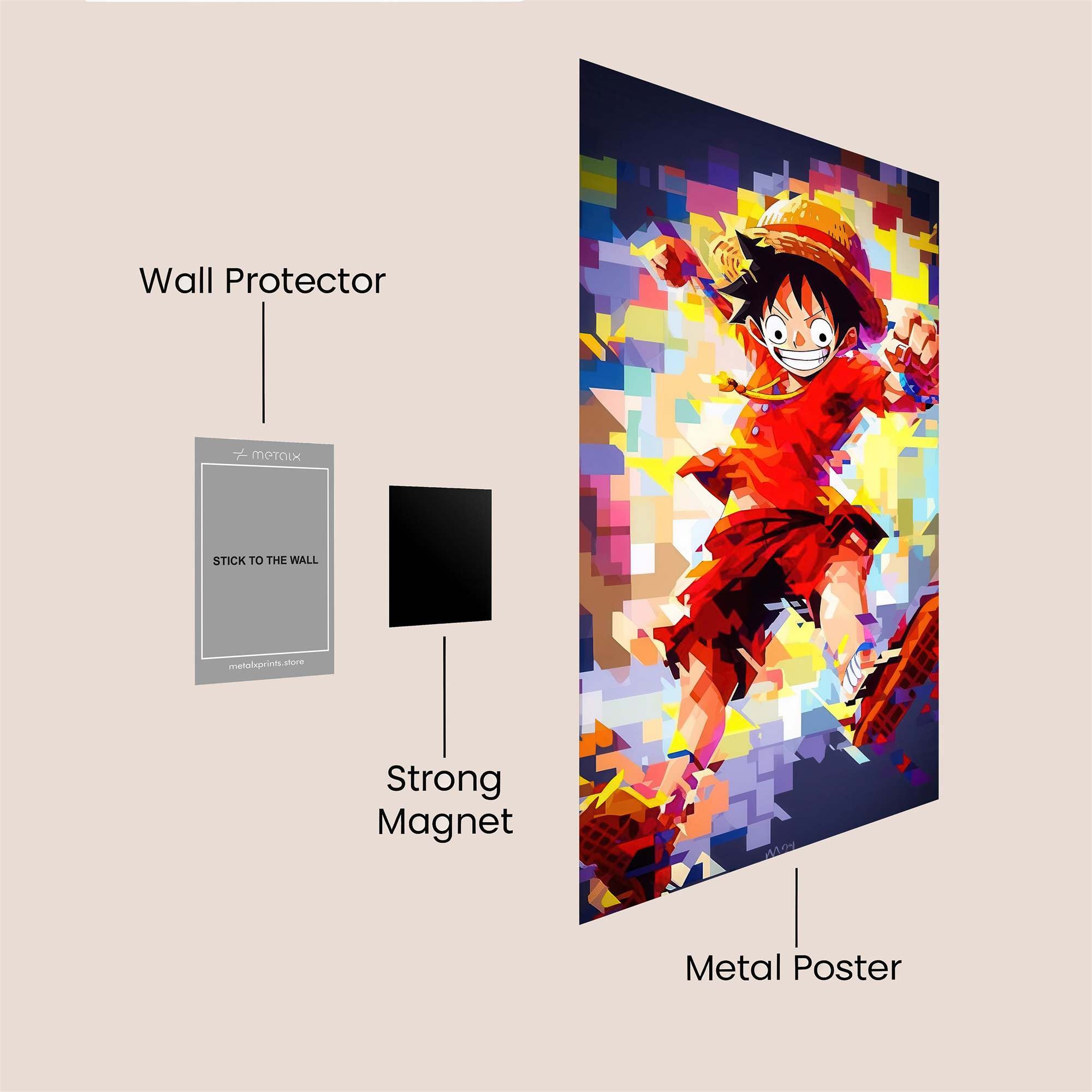 Luffy Vibrant Safe Wall Magnetic / M