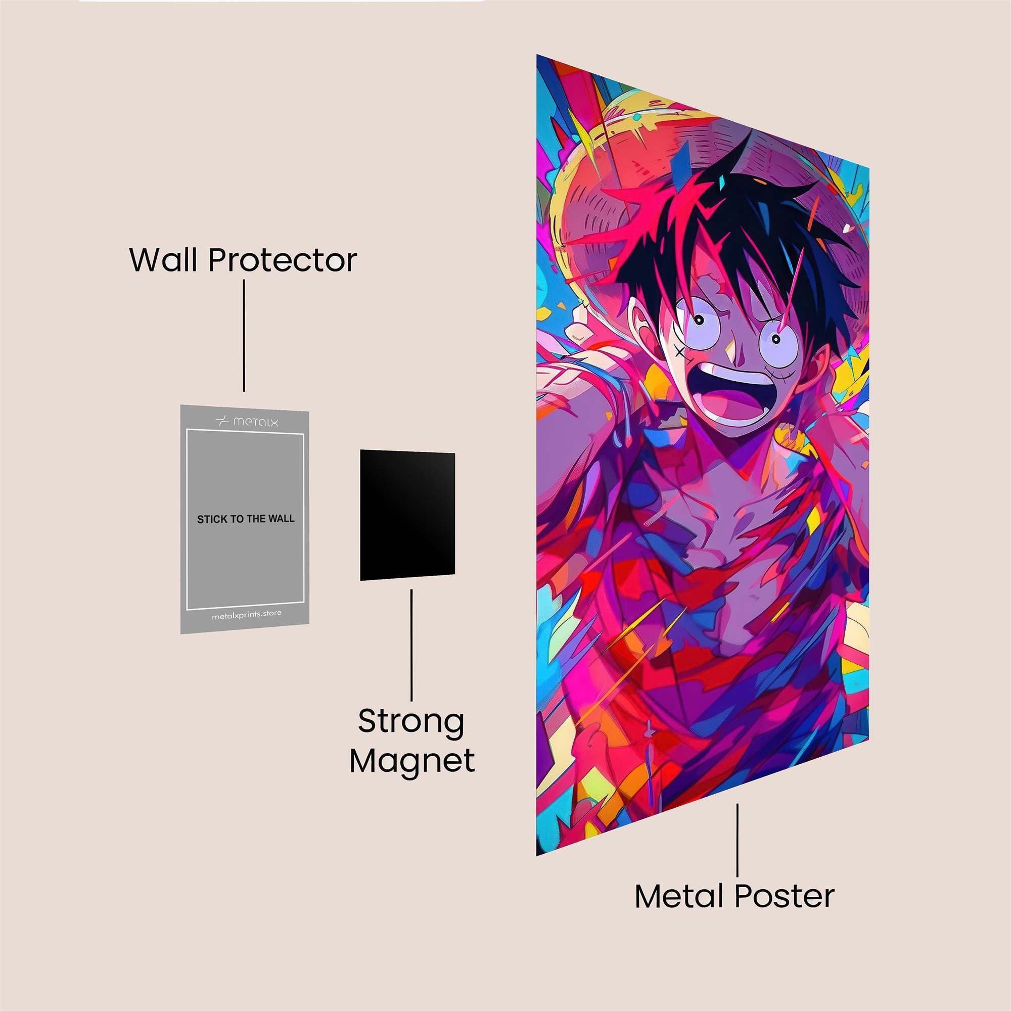 Luffy Ecstatic Safe Wall Magnetic / M