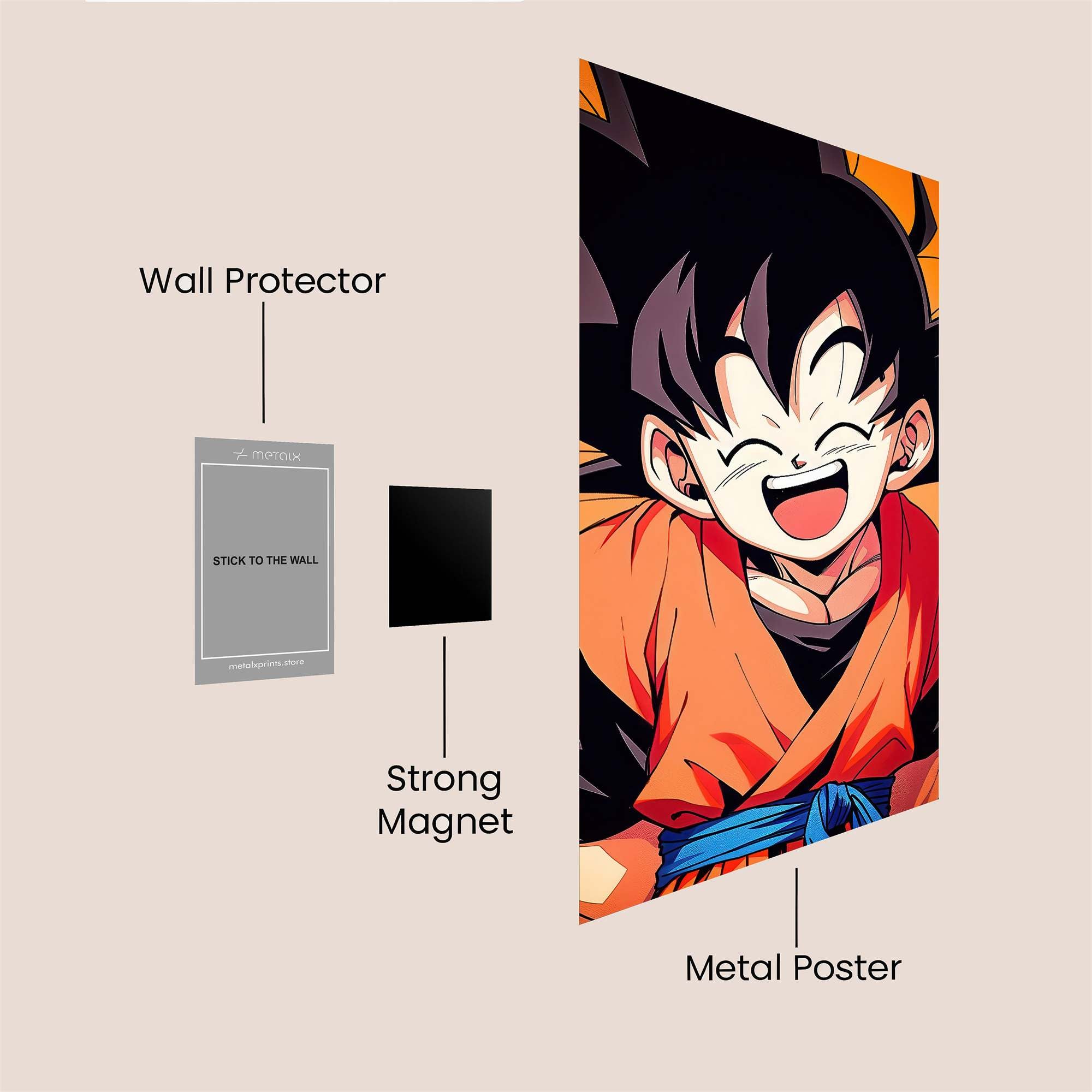 Goku Gleeful Safe Wall Magnetic / M