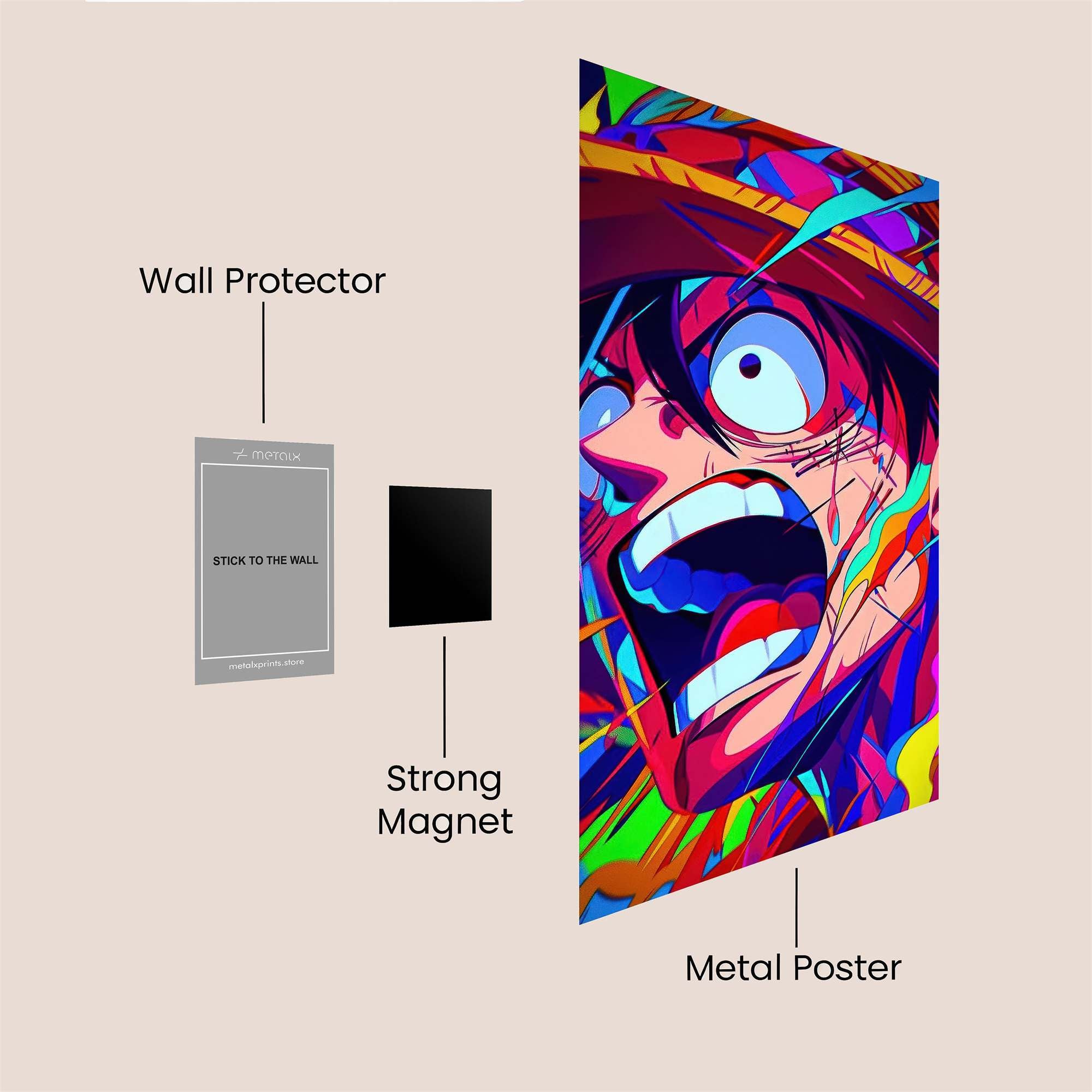 Luffy Vibrant Safe Wall Magnetic / M