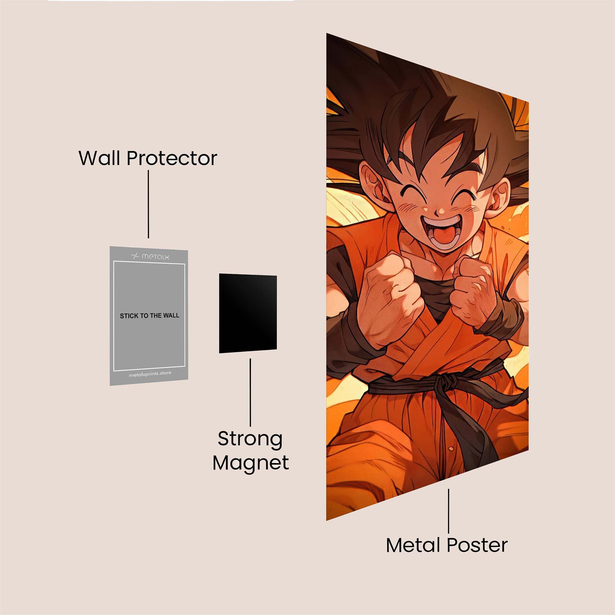 Goku Jubilant Safe Wall Magnetic / M