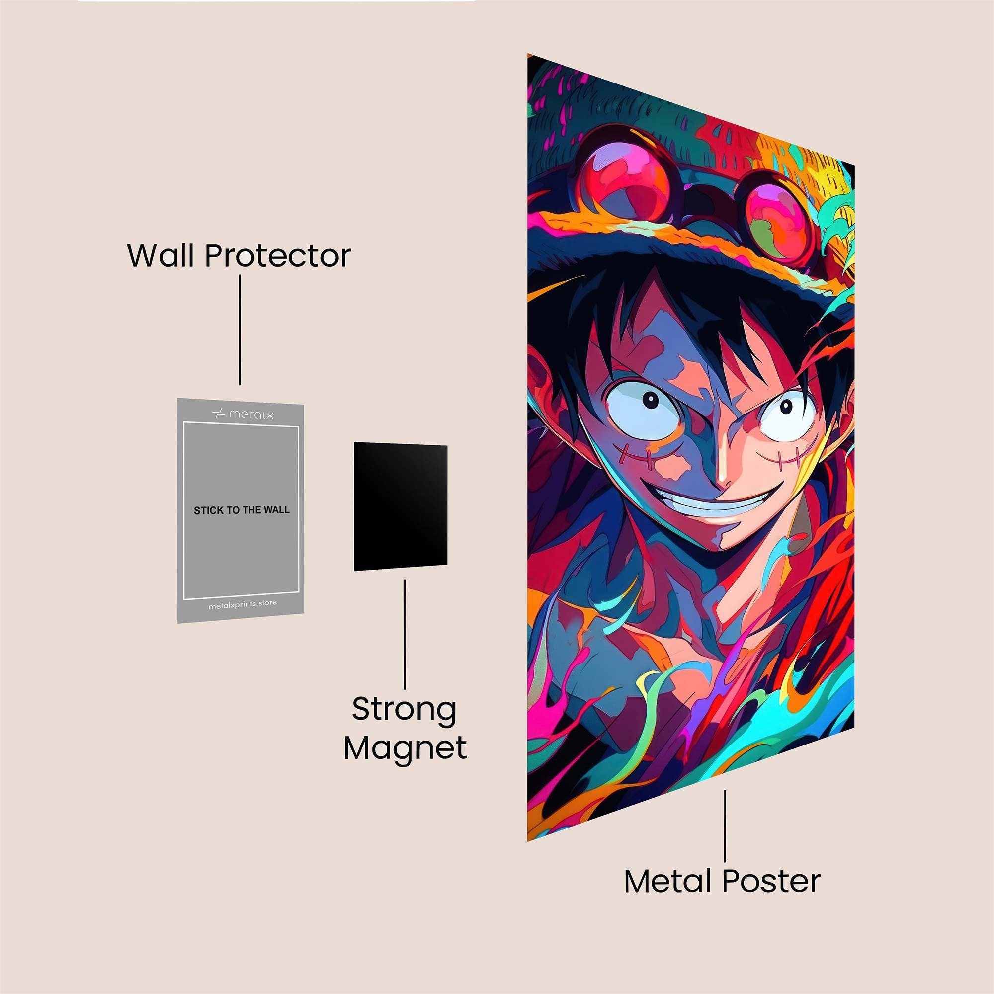 Luffy Vibrant Safe Wall Magnetic / M