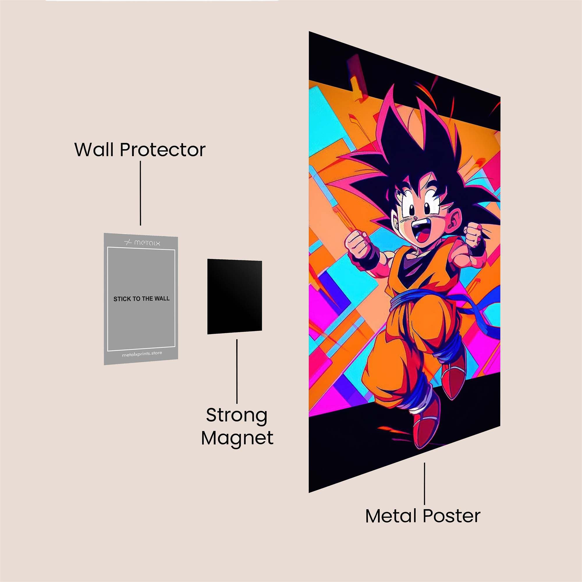 Goku Gleeful Safe Wall Magnetic / M