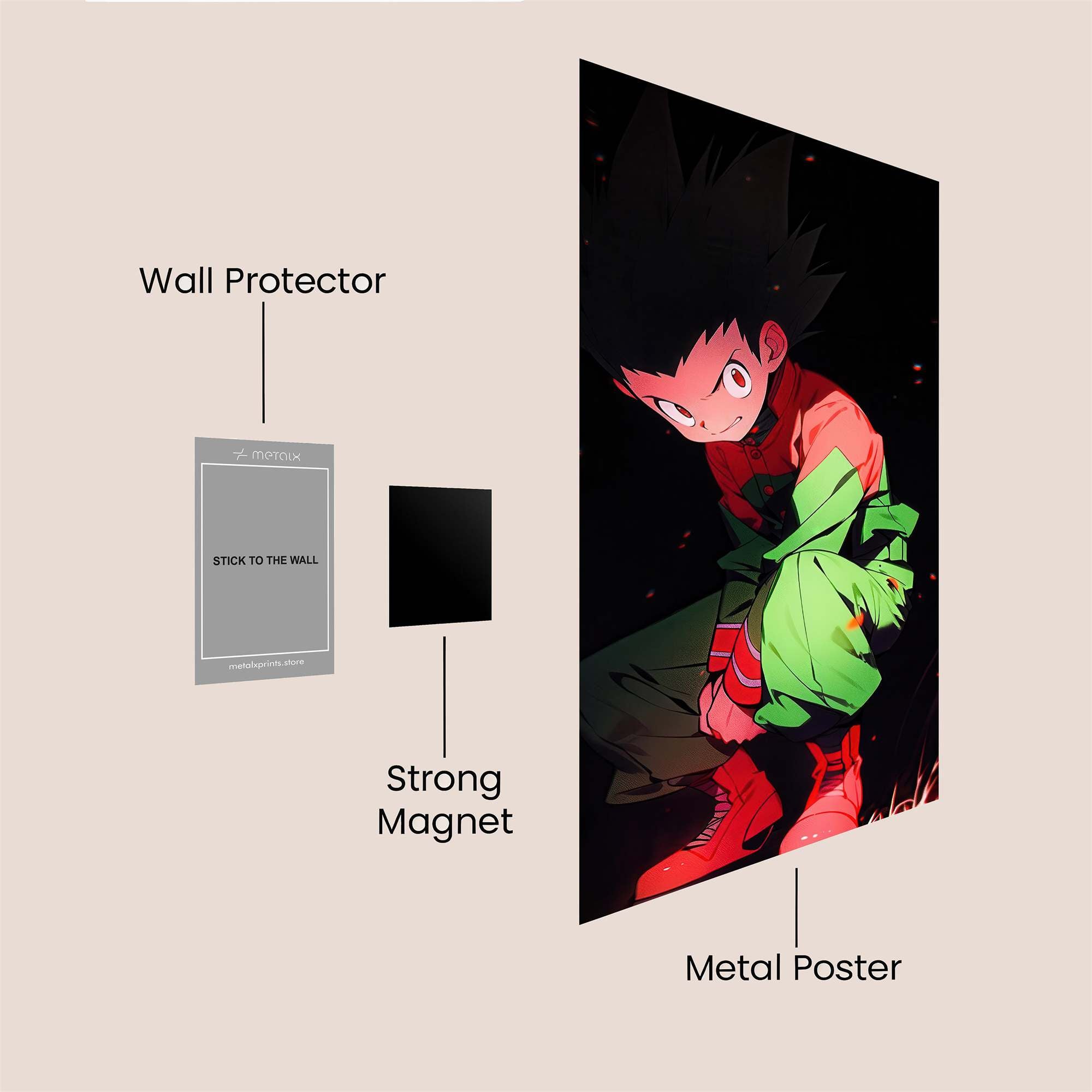 Gon Determined Safe Wall Magnetic / M