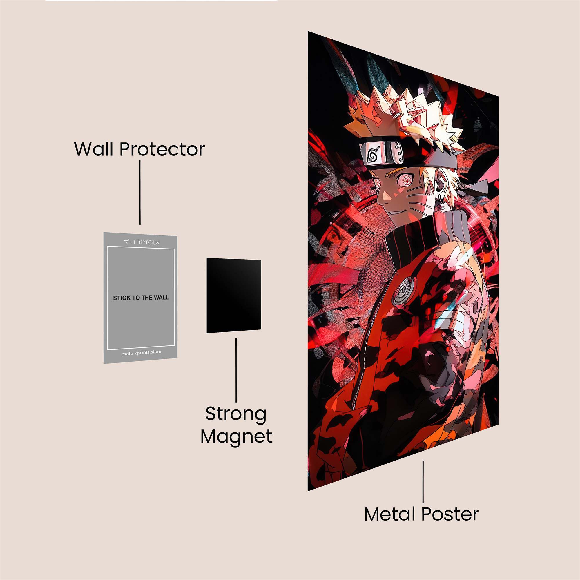 Naruto Fierce Safe Wall Magnetic / M