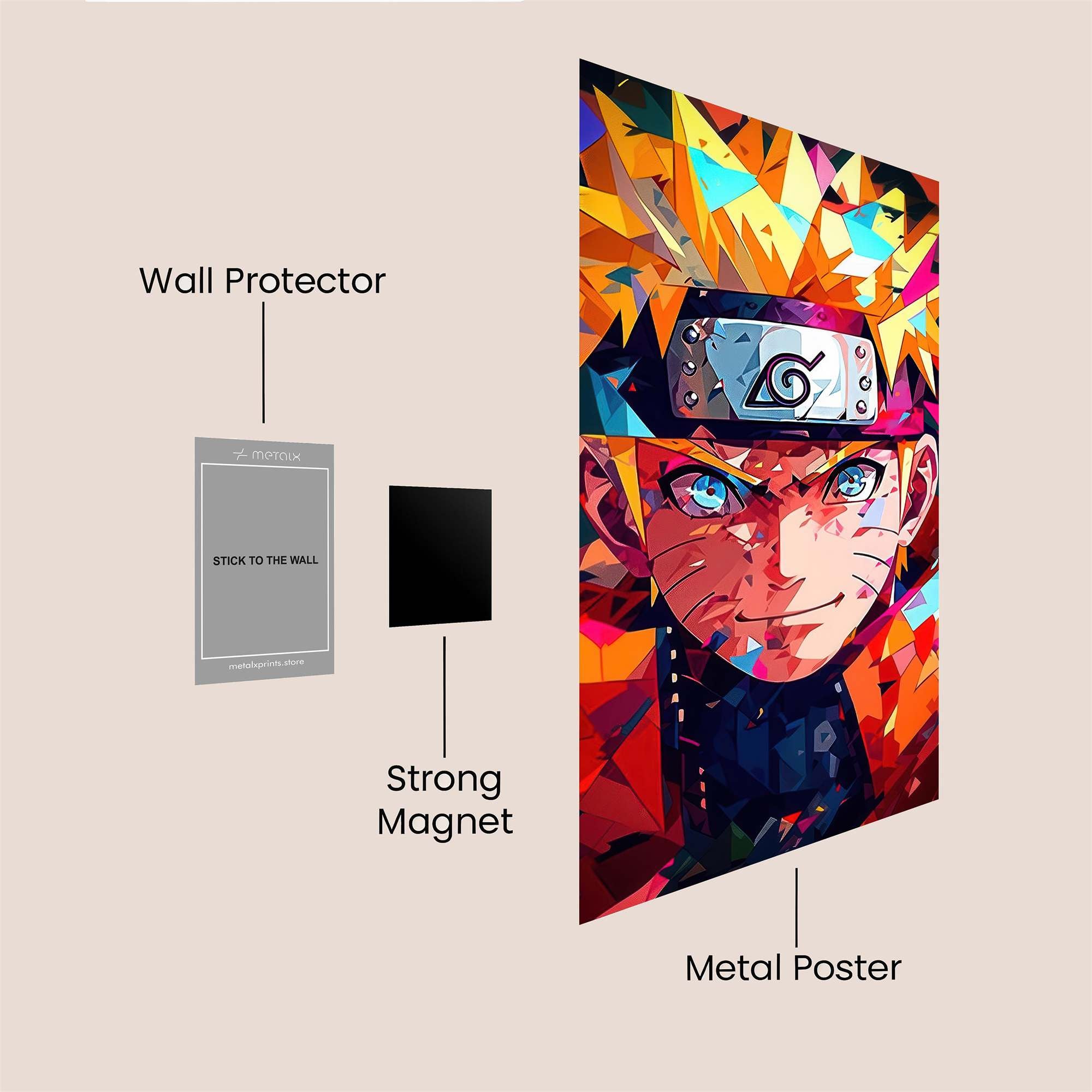 Naruto Vibrant Safe Wall Magnetic / M