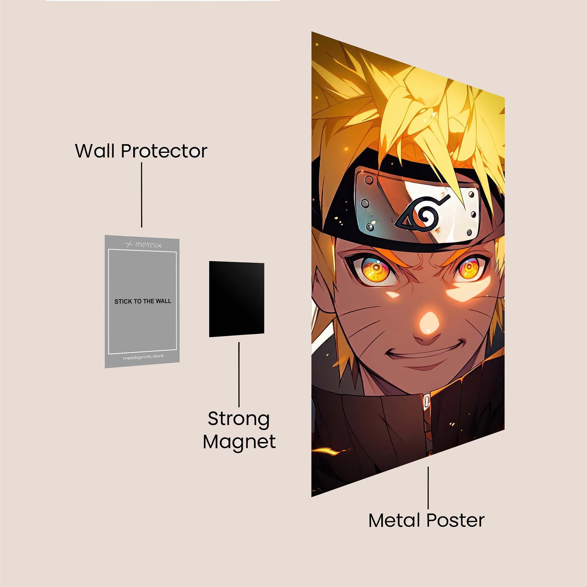 Naruto Fiery Safe Wall Magnetic / M