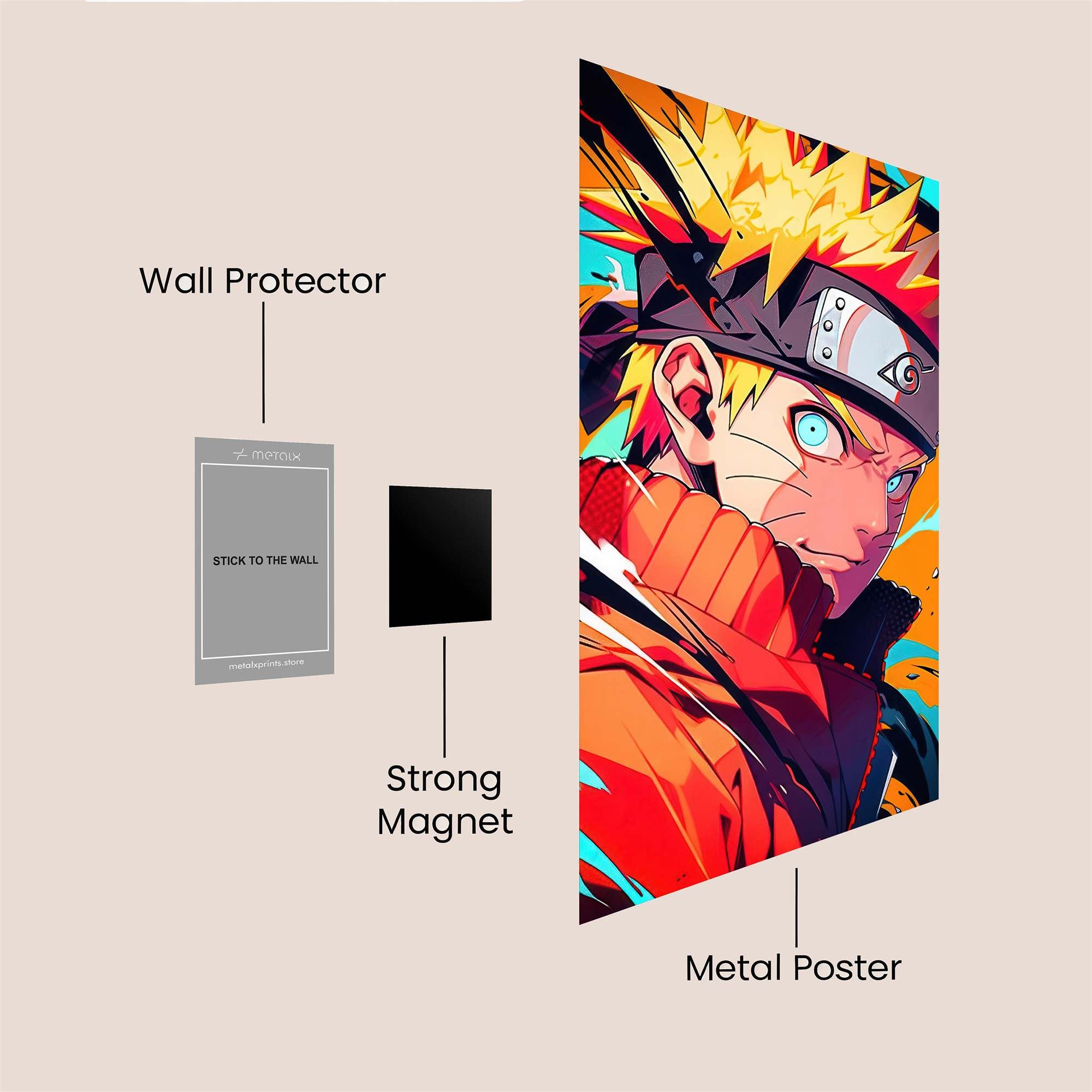 Naruto Fierce Safe Wall Magnetic / M