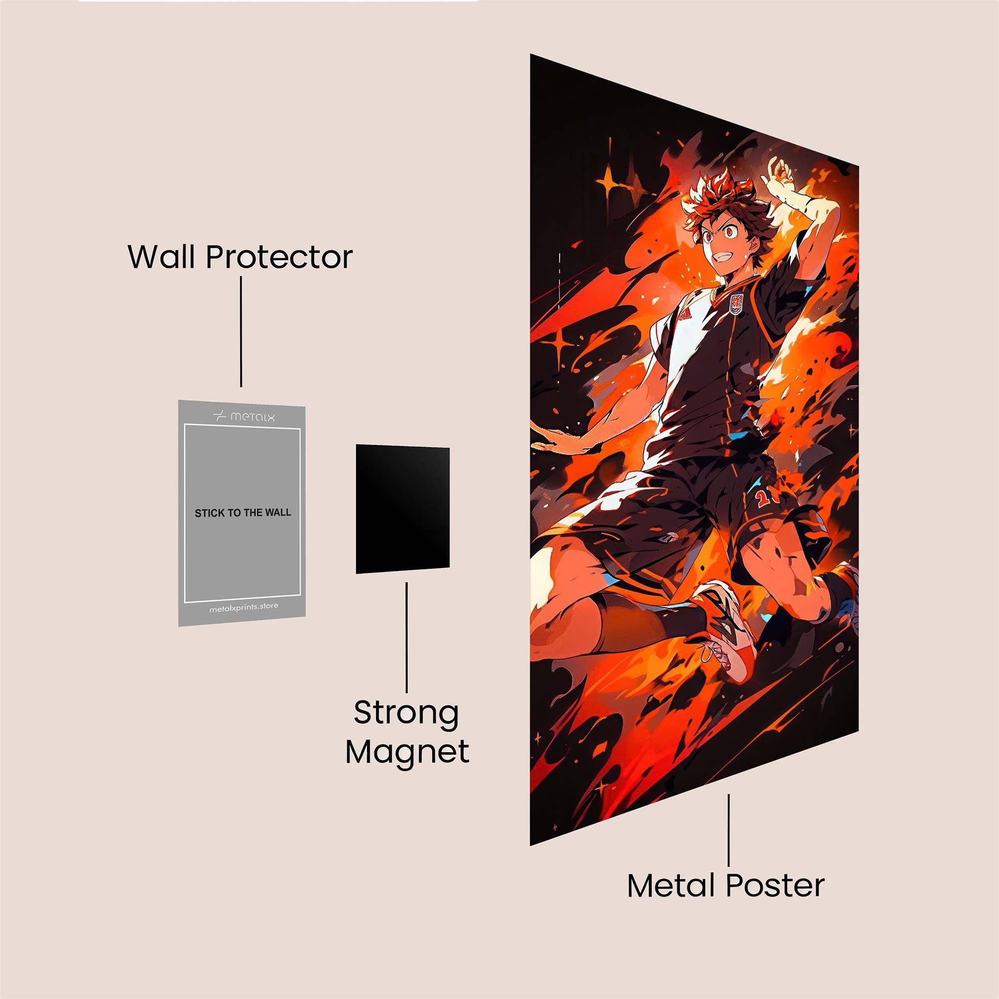 Hinata Blaze Safe Wall Magnetic / M