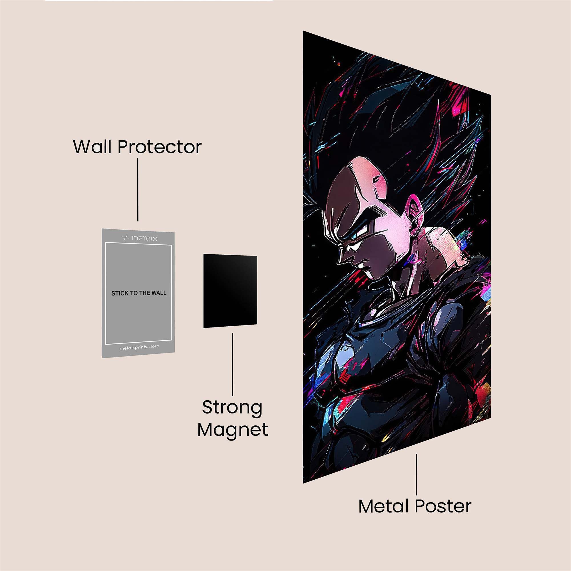 Vegeta Vengeful Safe Wall Magnetic / M