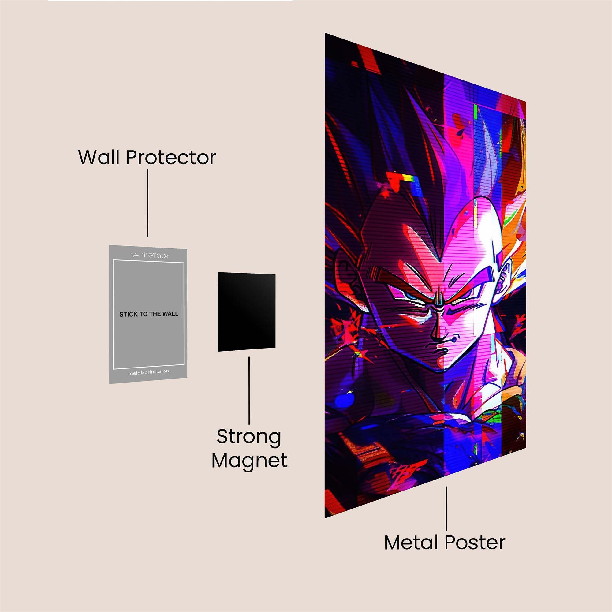 Vegeta Vengeful Safe Wall Magnetic / M