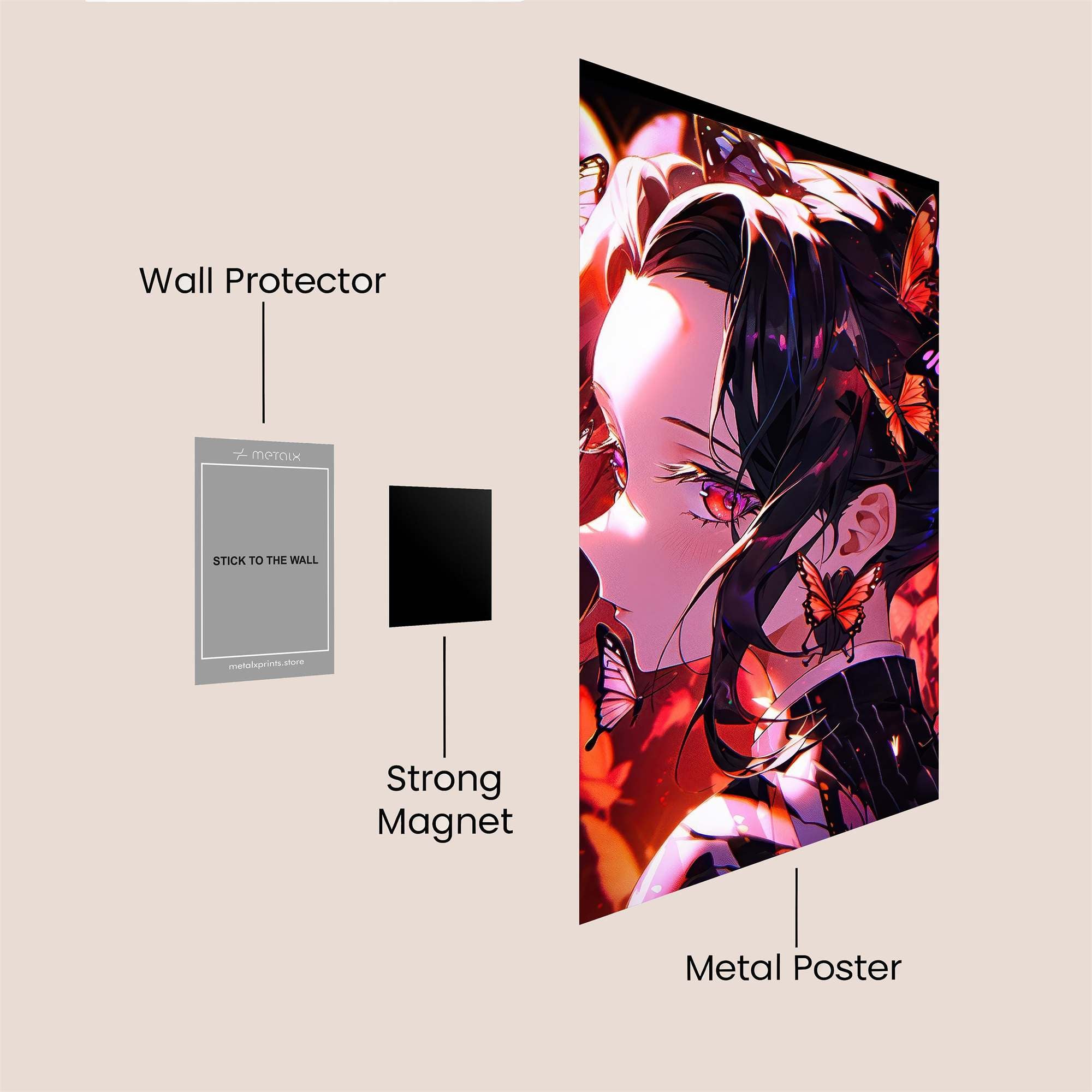 Butterfly Elegance Safe Wall Magnetic / M