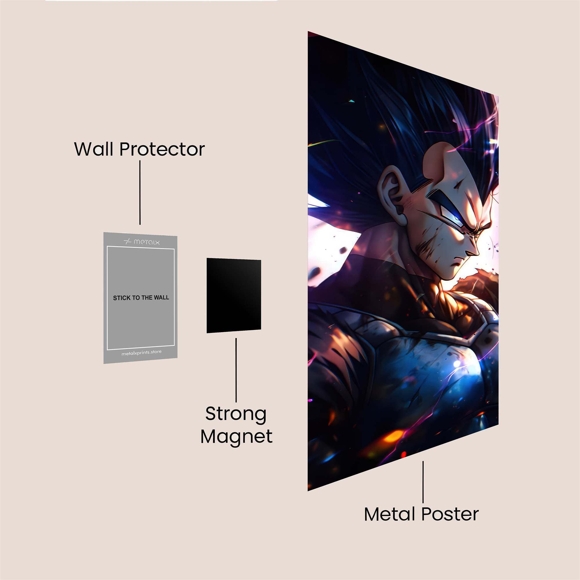 Vegeta Vengeful Safe Wall Magnetic / M