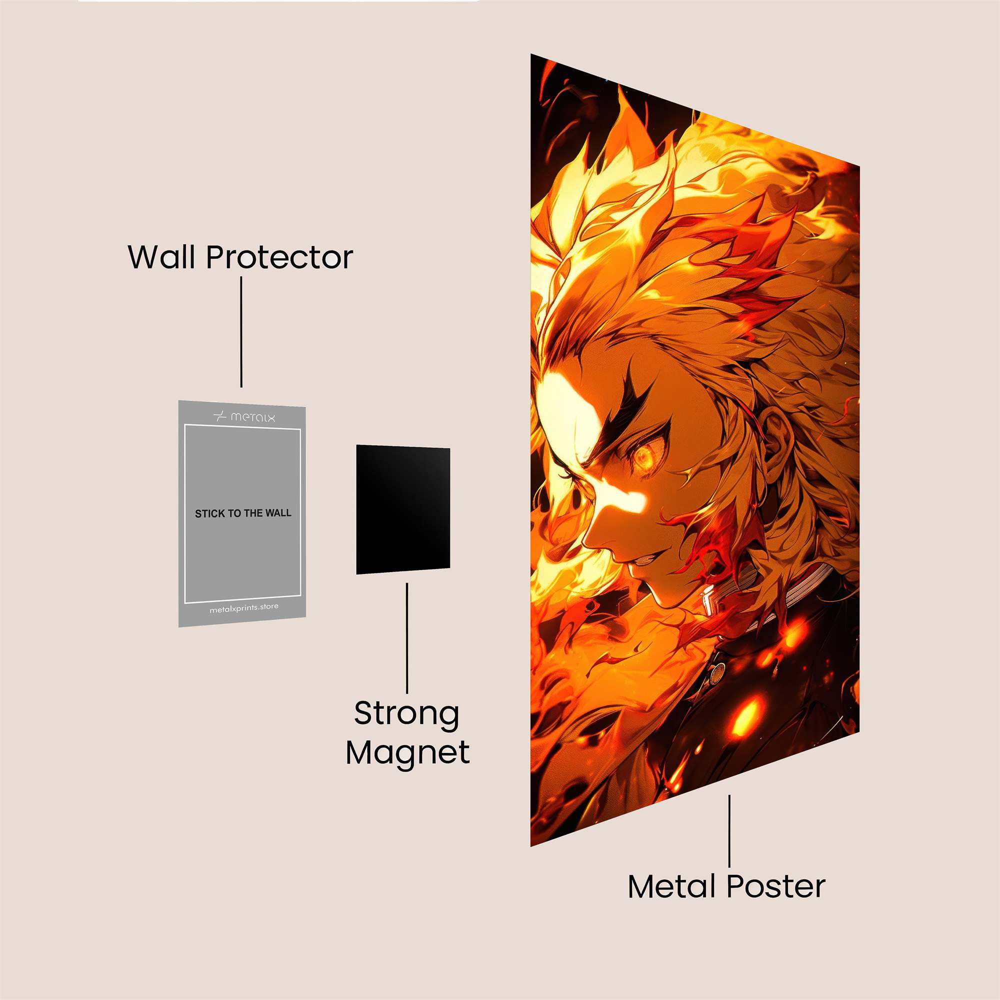 Rengoku Blaze Safe Wall Magnetic / M