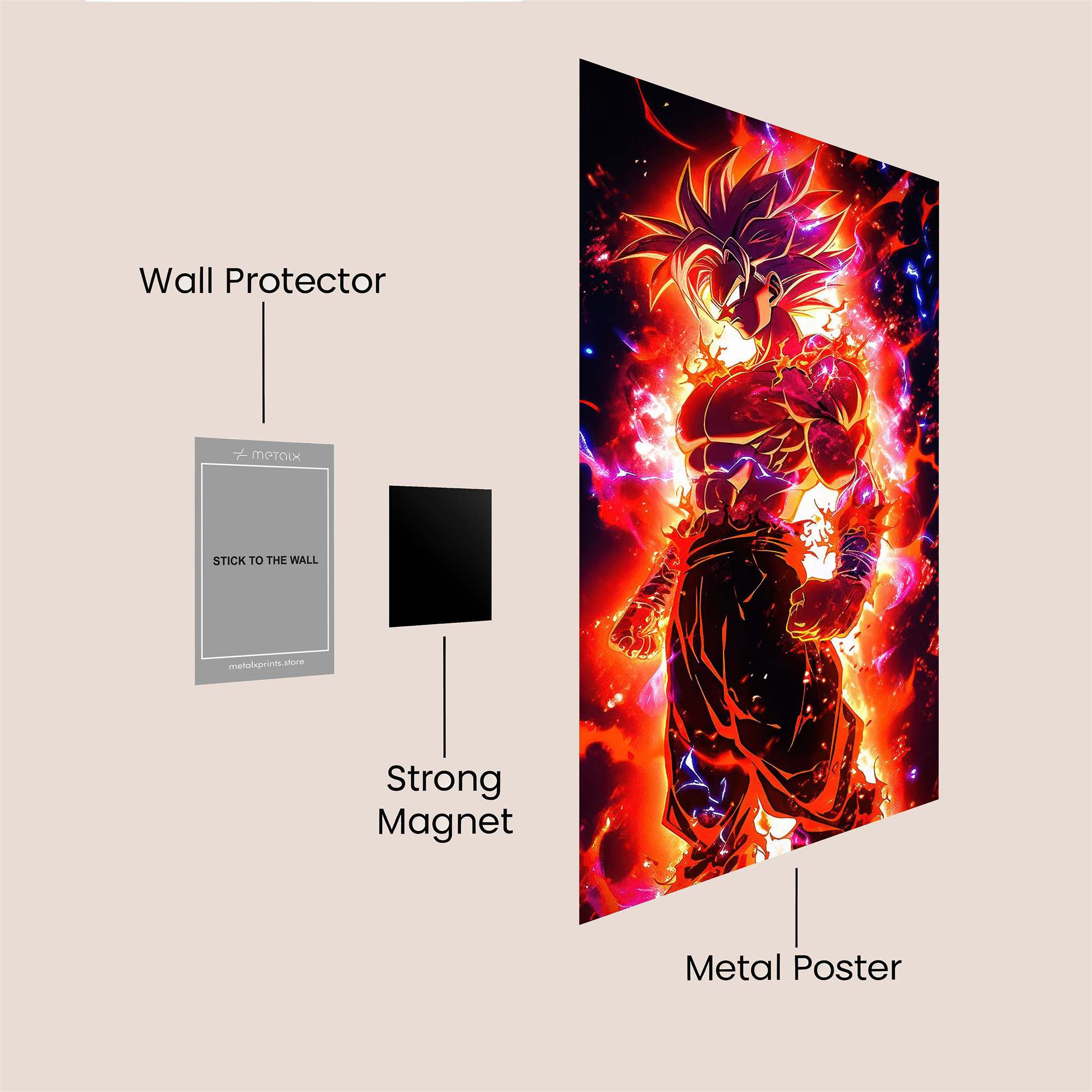 Goku Inferno Safe Wall Magnetic / M