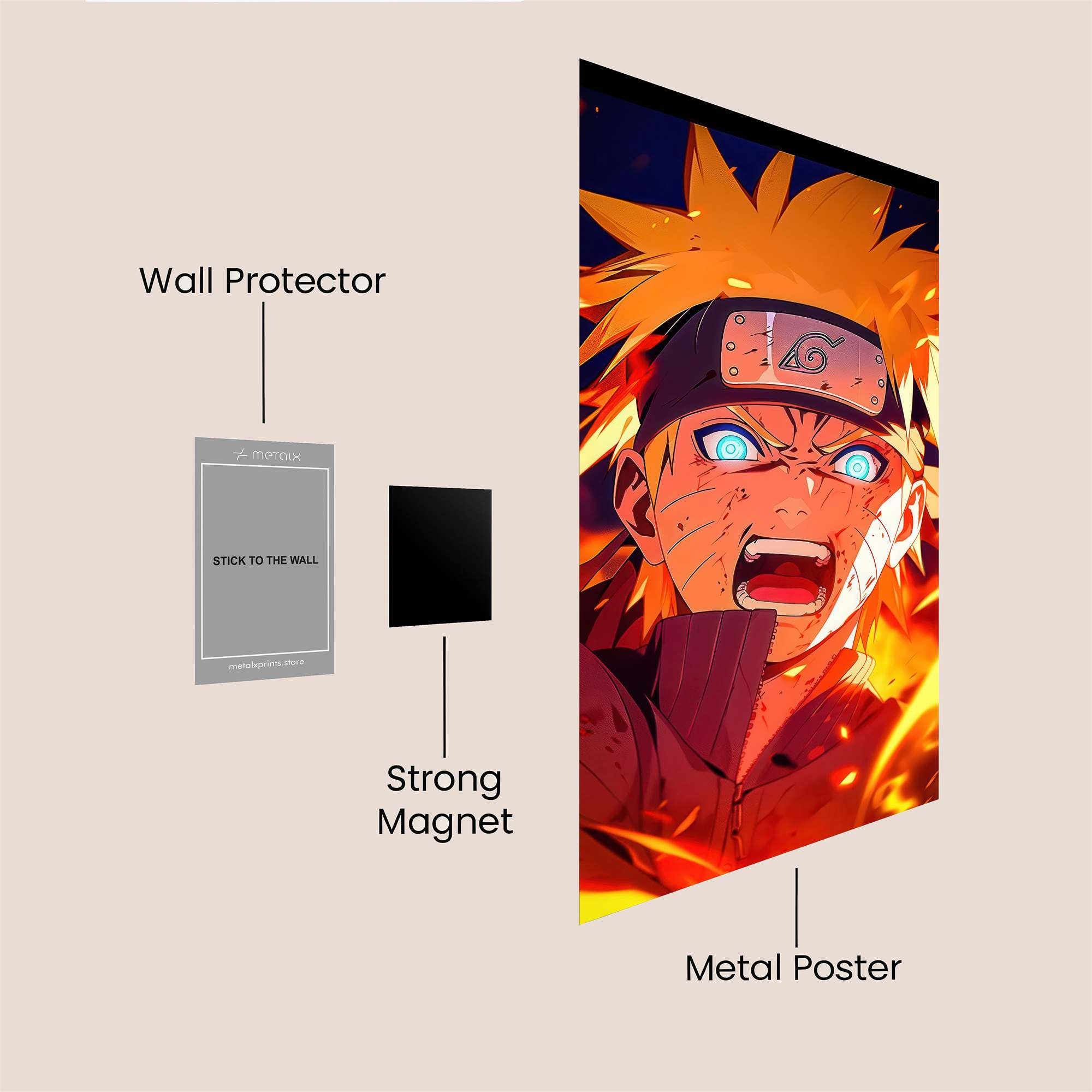 Naruto Ablaze Safe Wall Magnetic / M