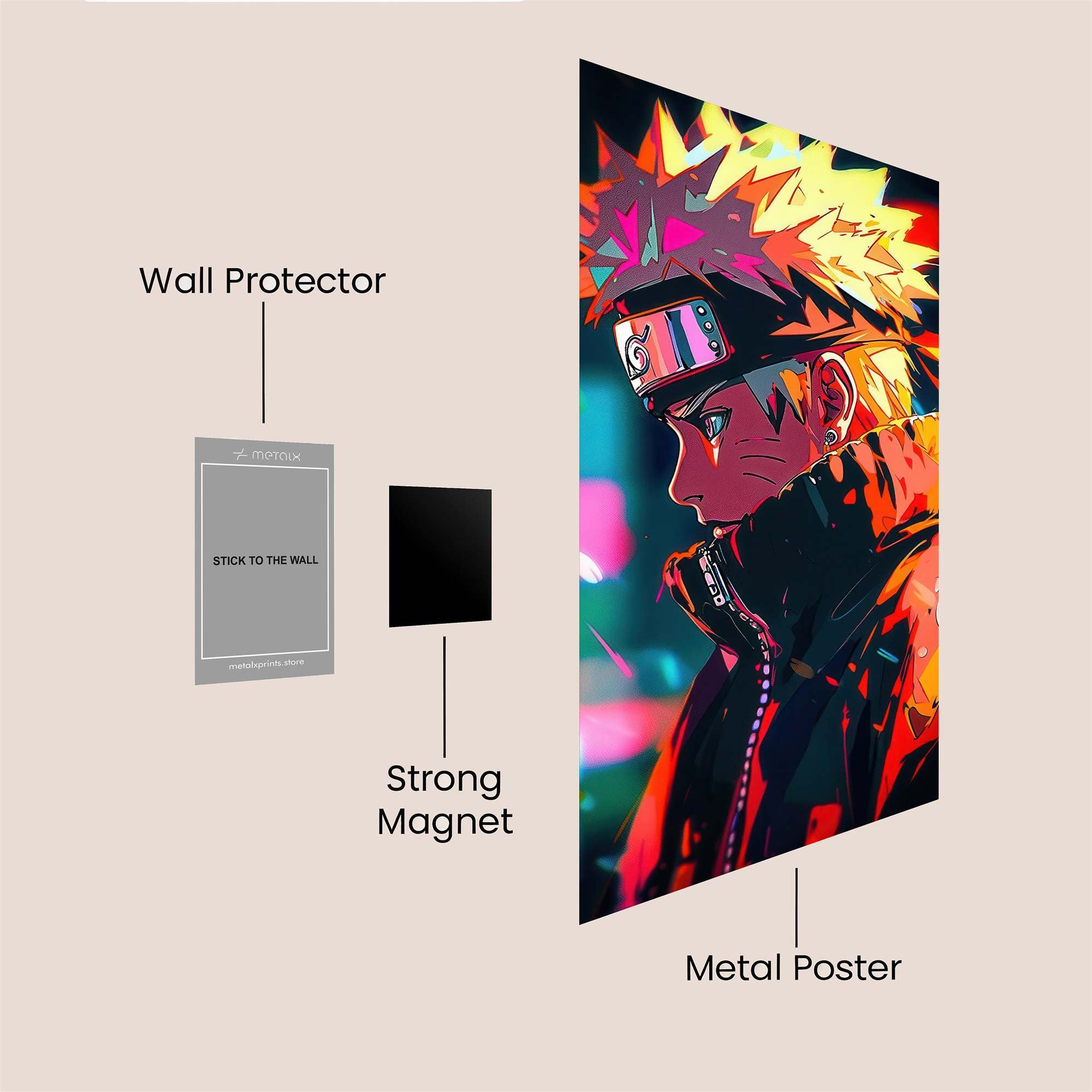 Naruto Vibrant Safe Wall Magnetic / M