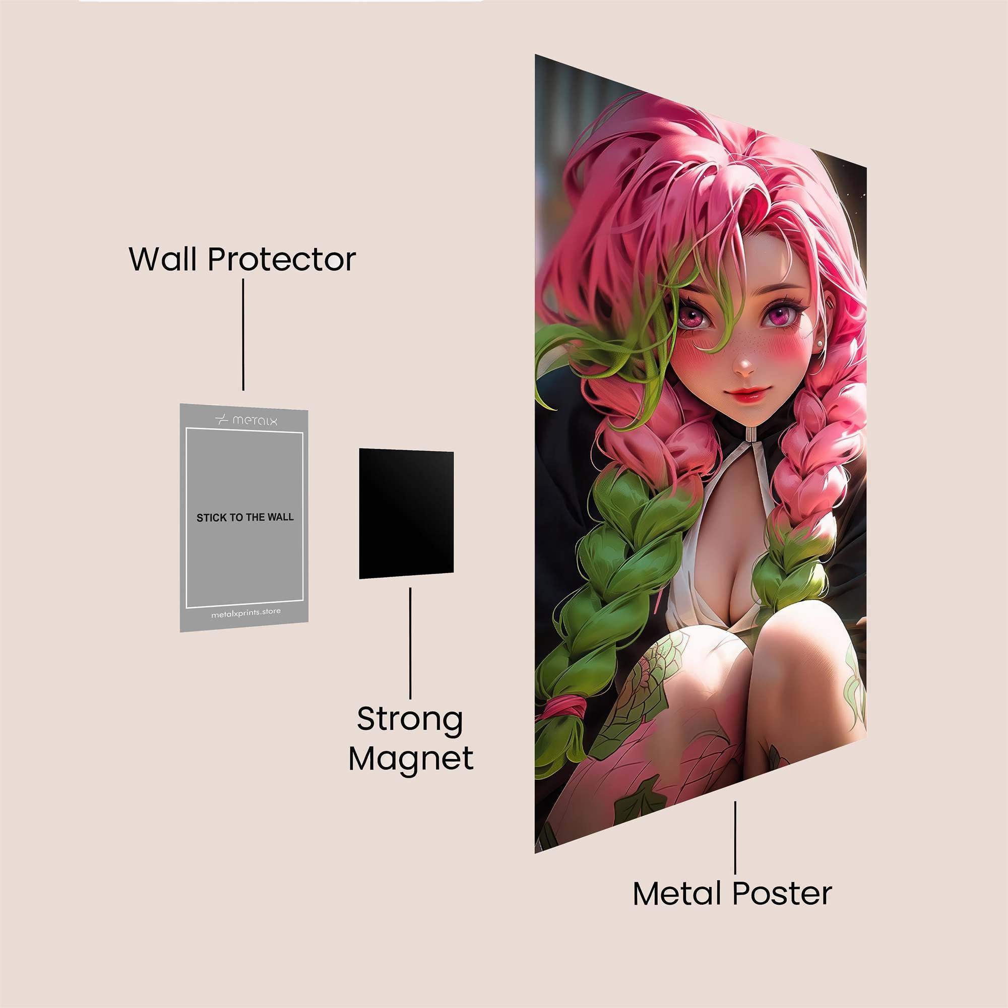 Mitsuri Vibrant Safe Wall Magnetic / M