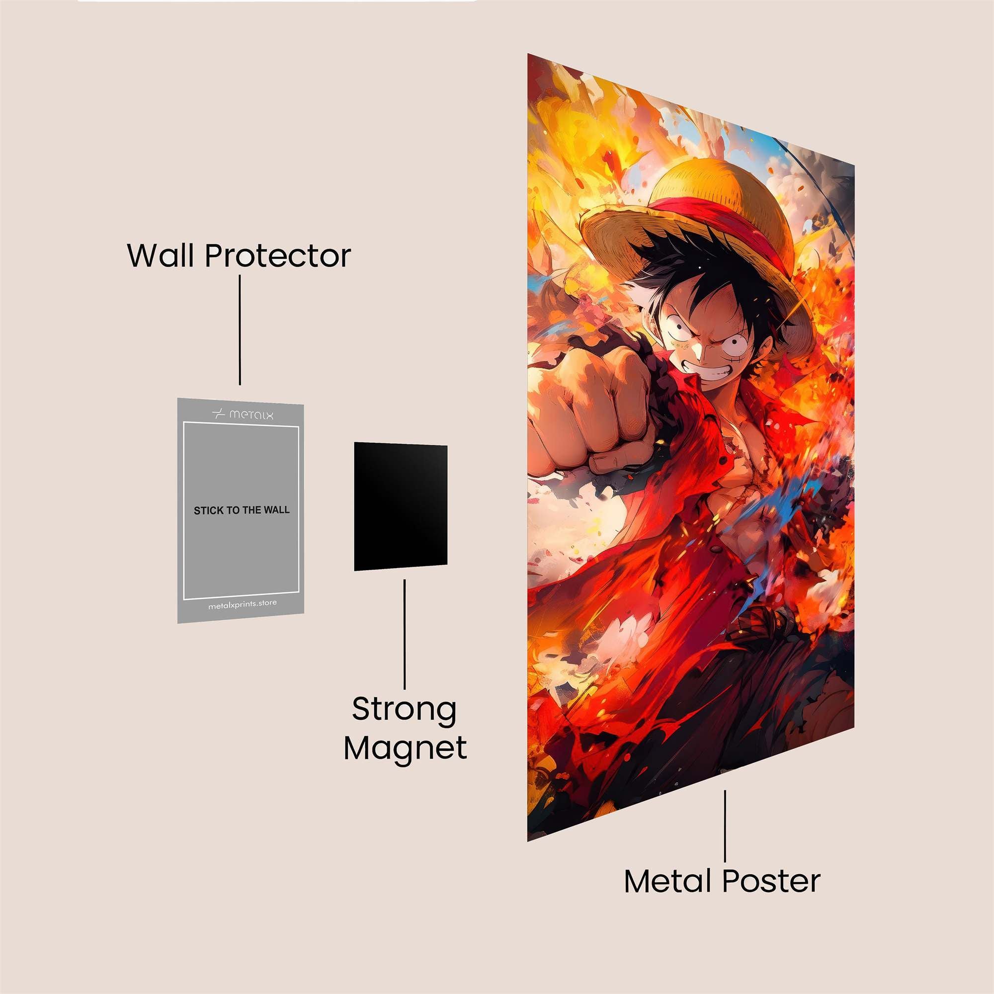 Luffy Blaze Safe Wall Magnetic / M