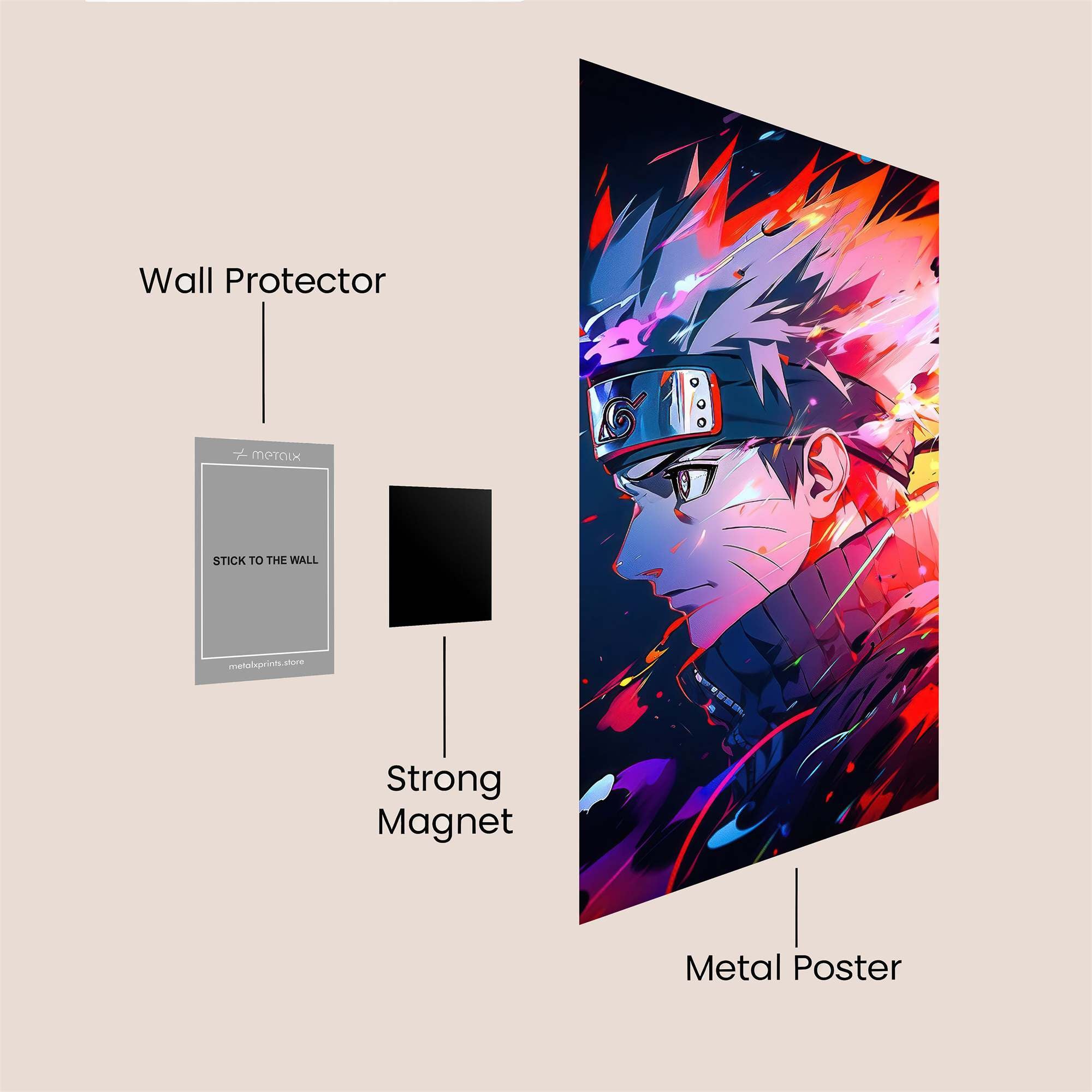 Naruto Fiery Safe Wall Magnetic / M